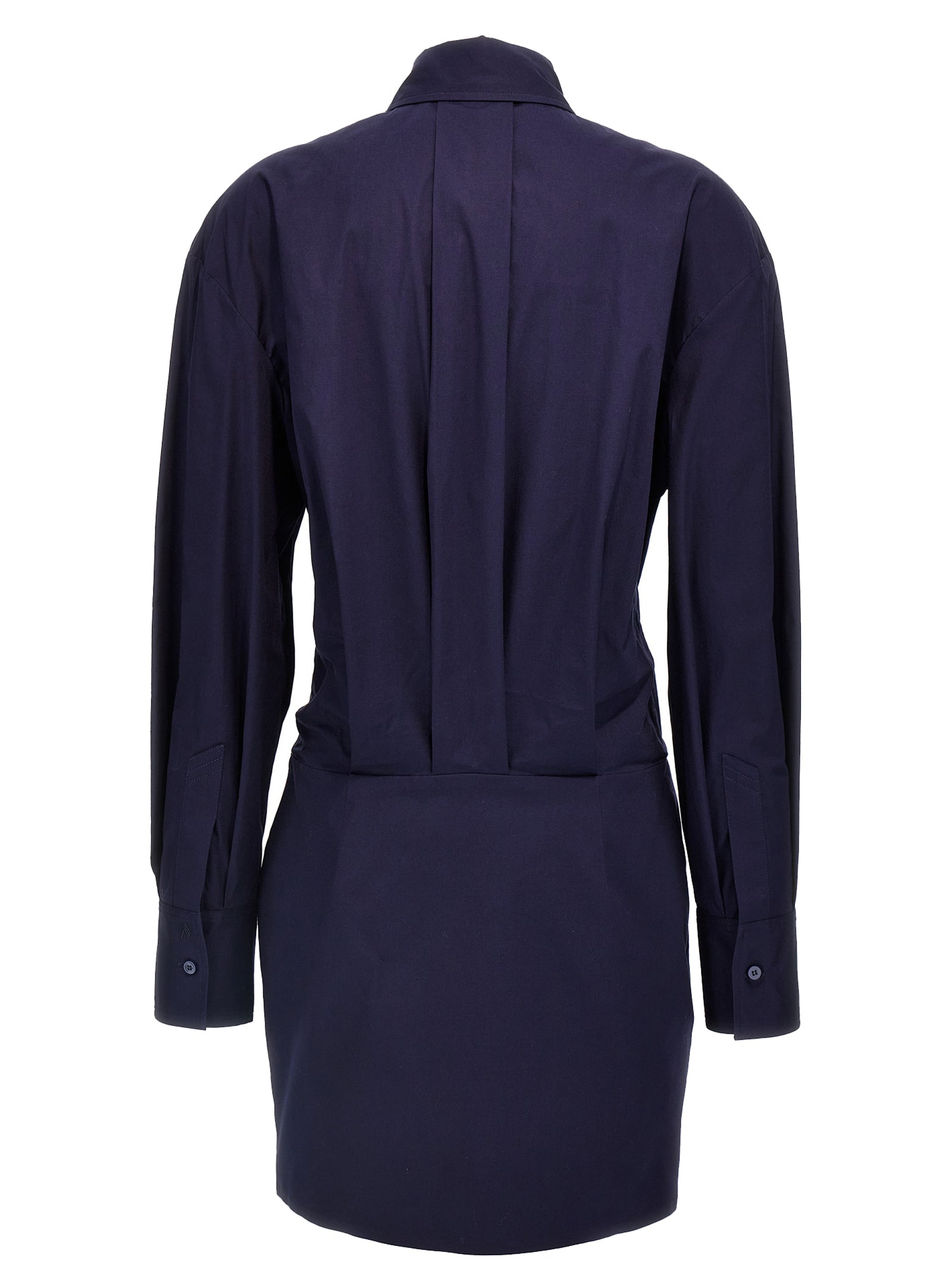 The Attico Blue Cotton Short Dress
