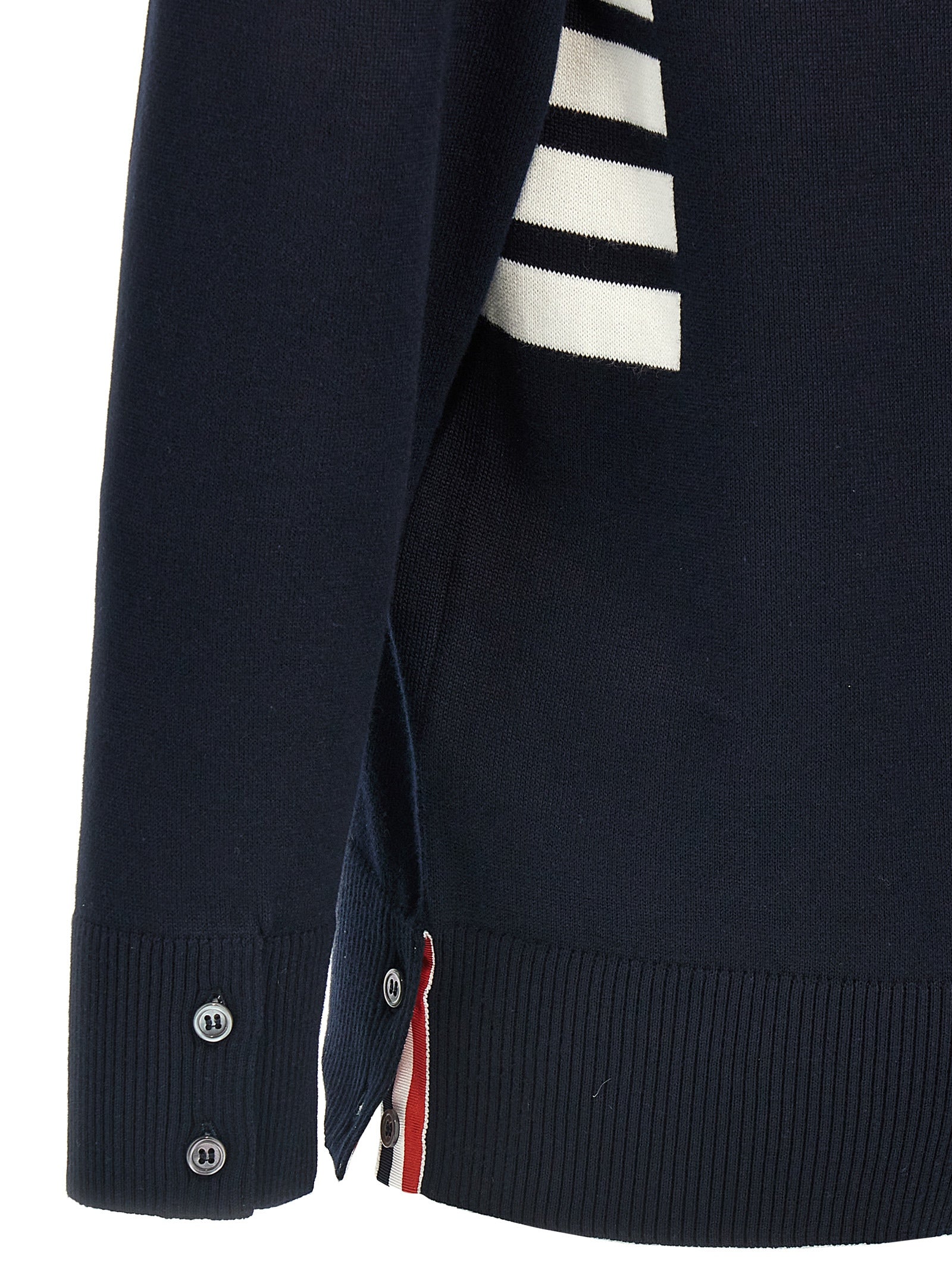 Thom Browne Blue Cotton Cardigan