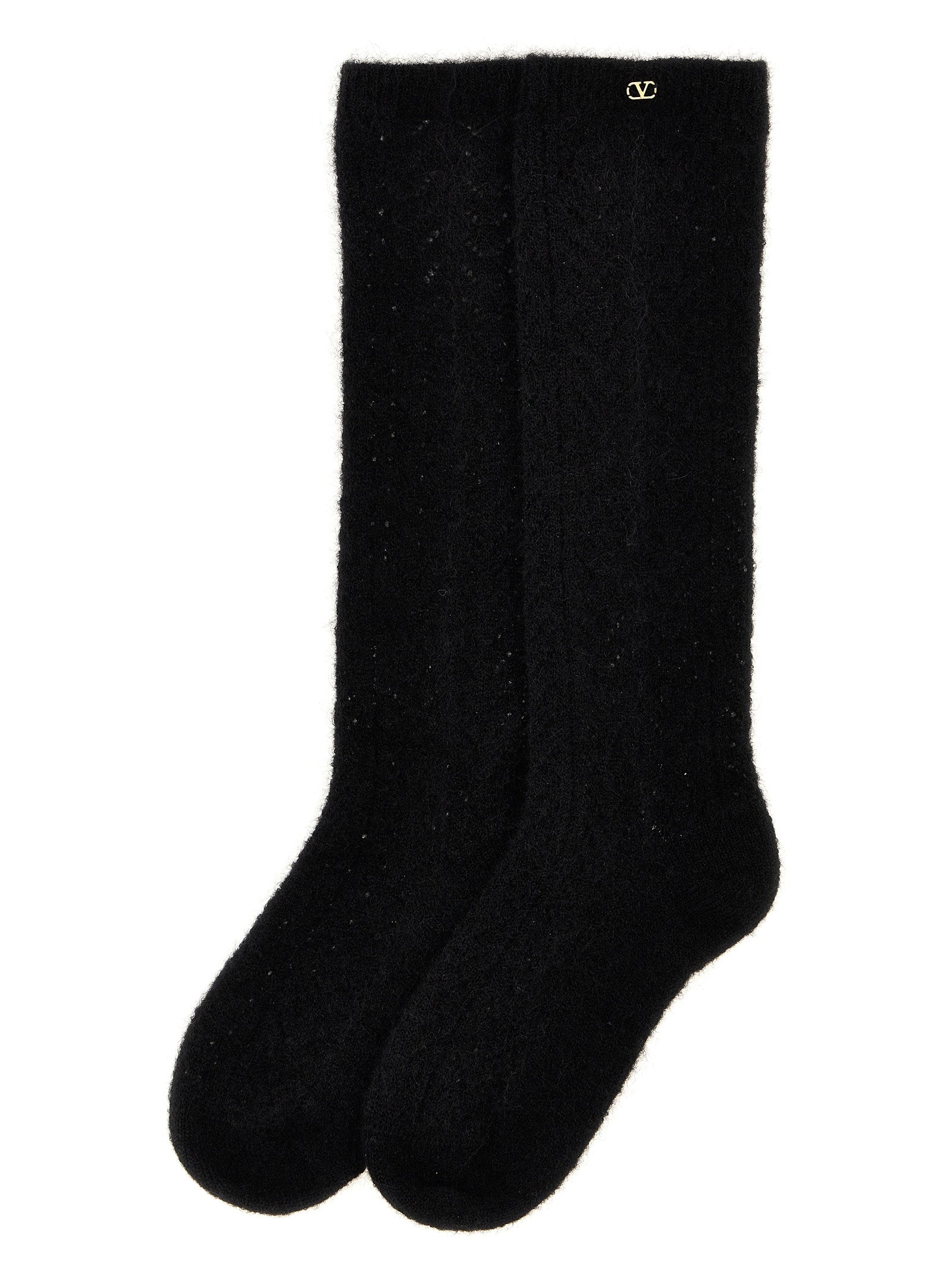 Valentino Garavani Black Wool Socks