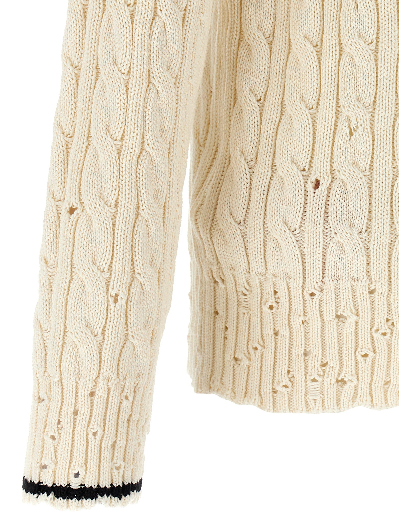 Marni White Cotton Cardigan