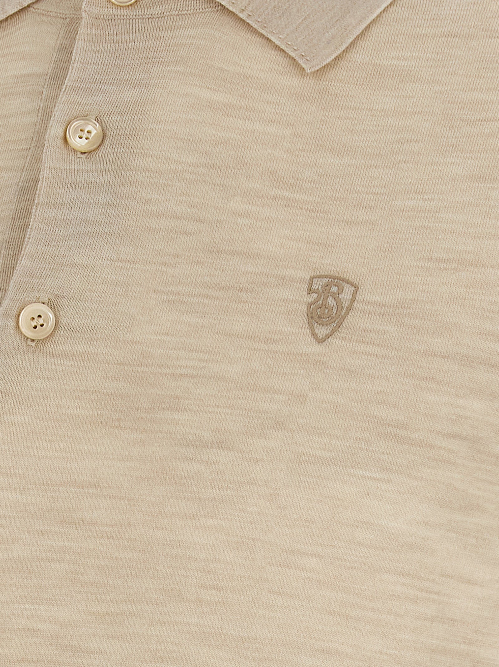 Burberry Beige Wool Polo Shirt