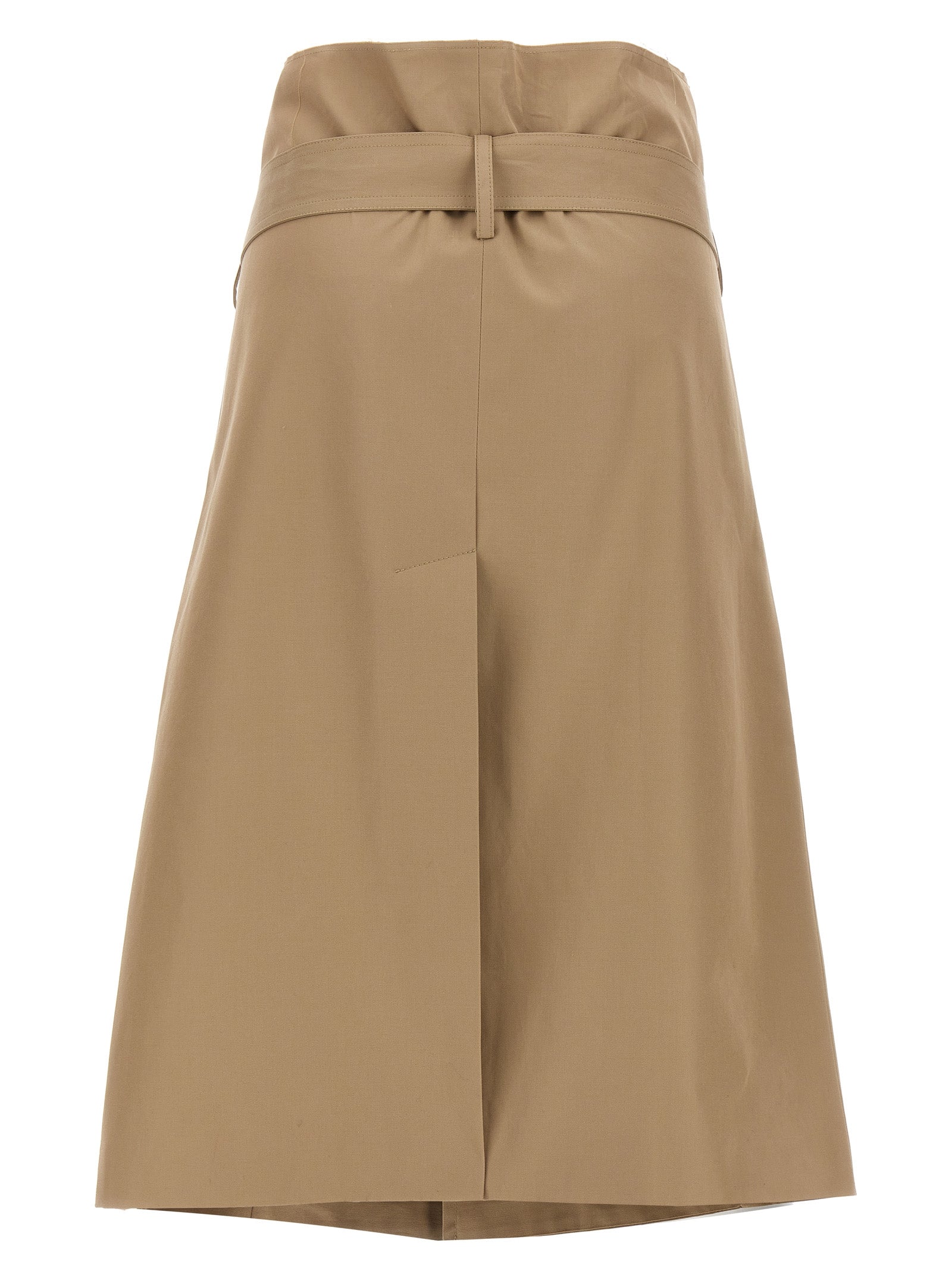 Vetements Beige Cotton Midi Skirt