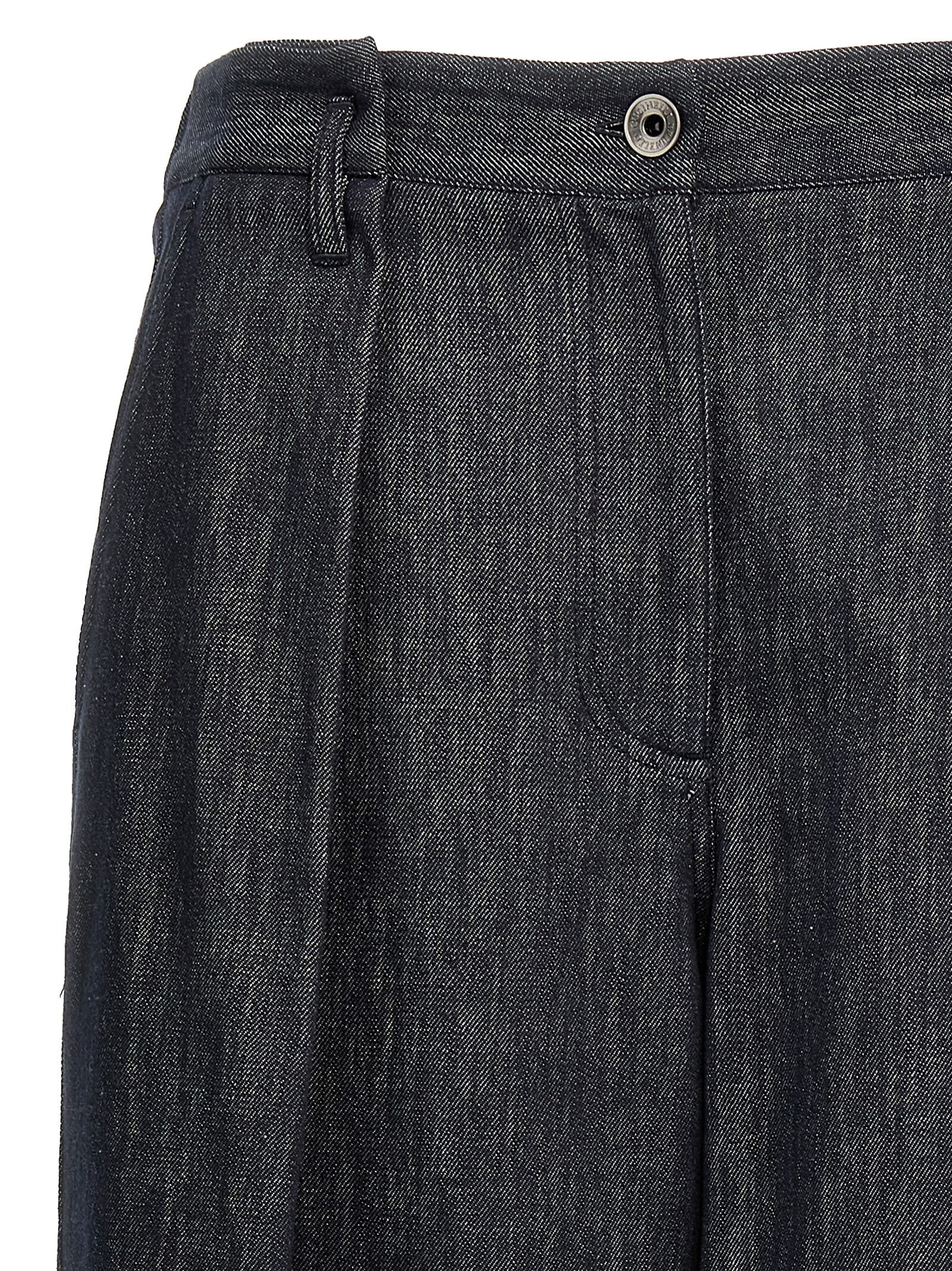 Brunello Cucinelli Blue Cotton Casual Pants