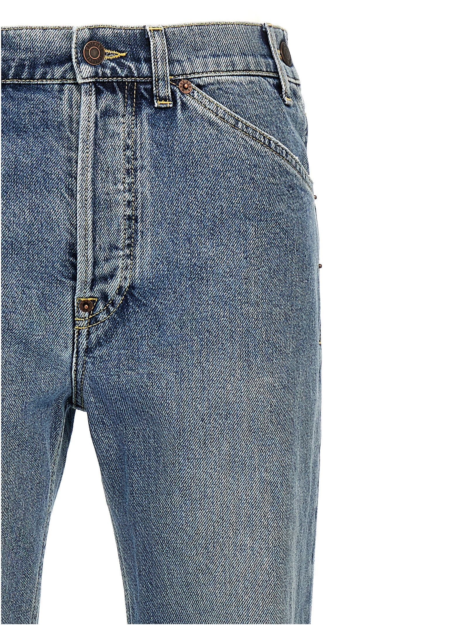 Moschino Blue Cotton Straight-Leg Jeans