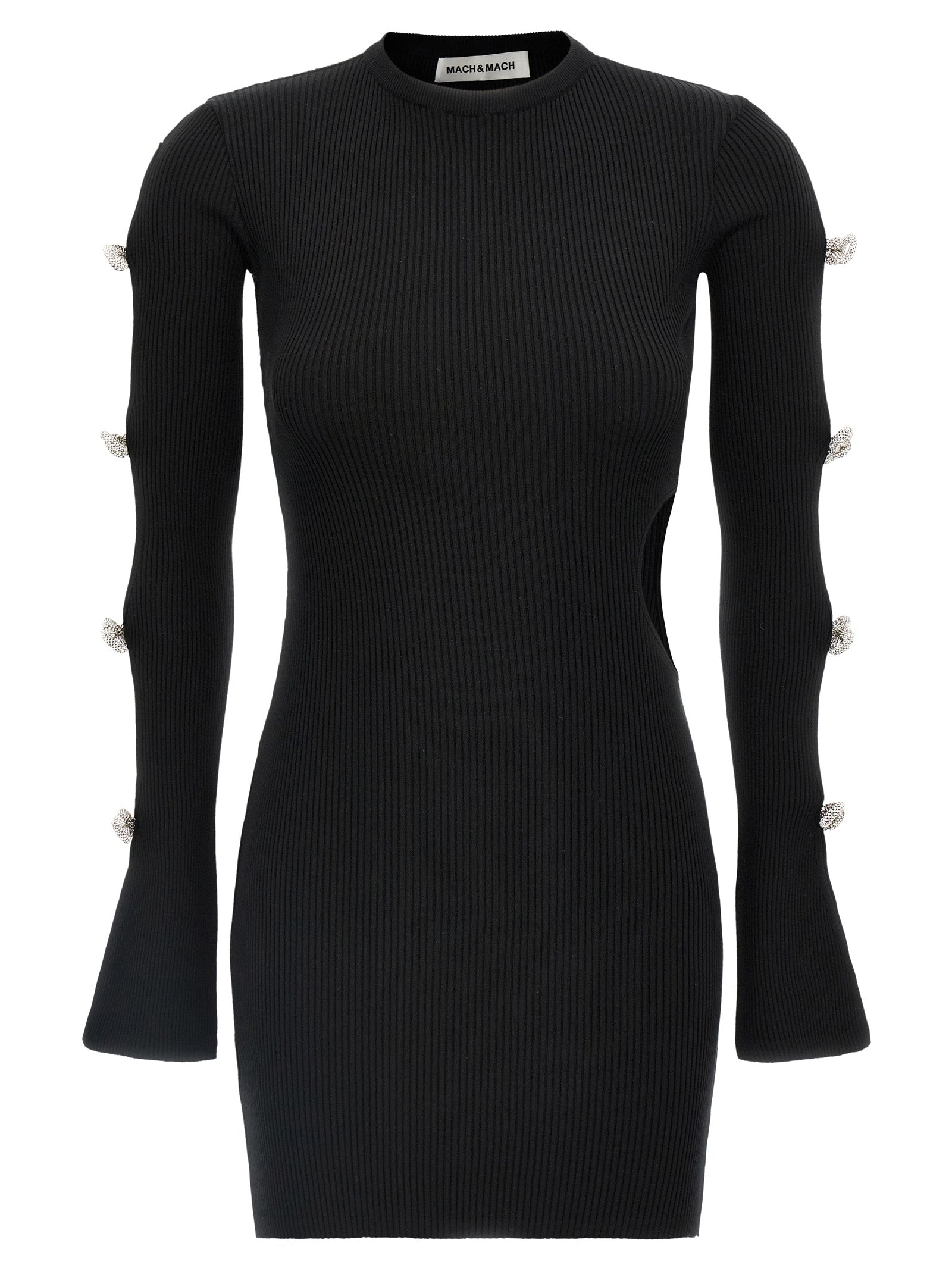 MACH & MACH Black Viscose Short Dress