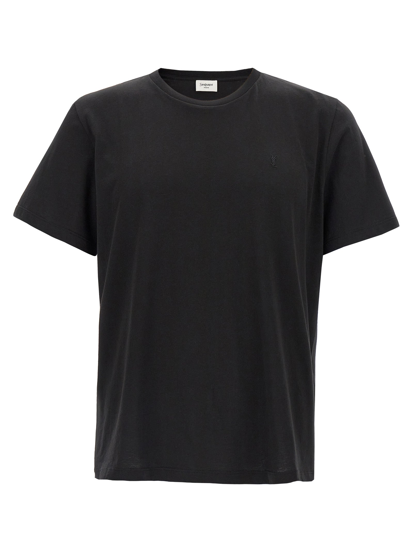 Saint Laurent Black Cotton T-Shirt