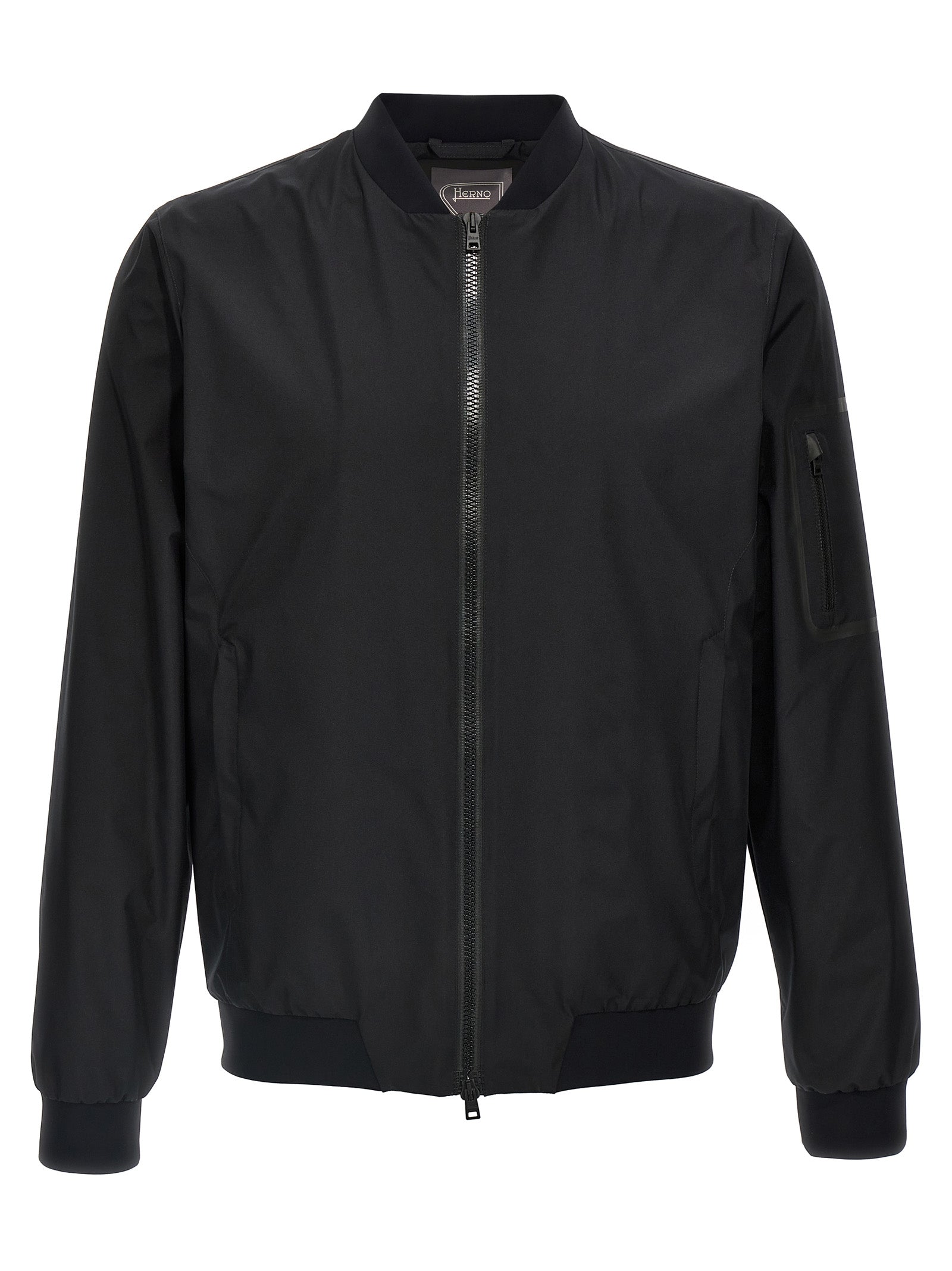 Herno Black Polyester Bomber
