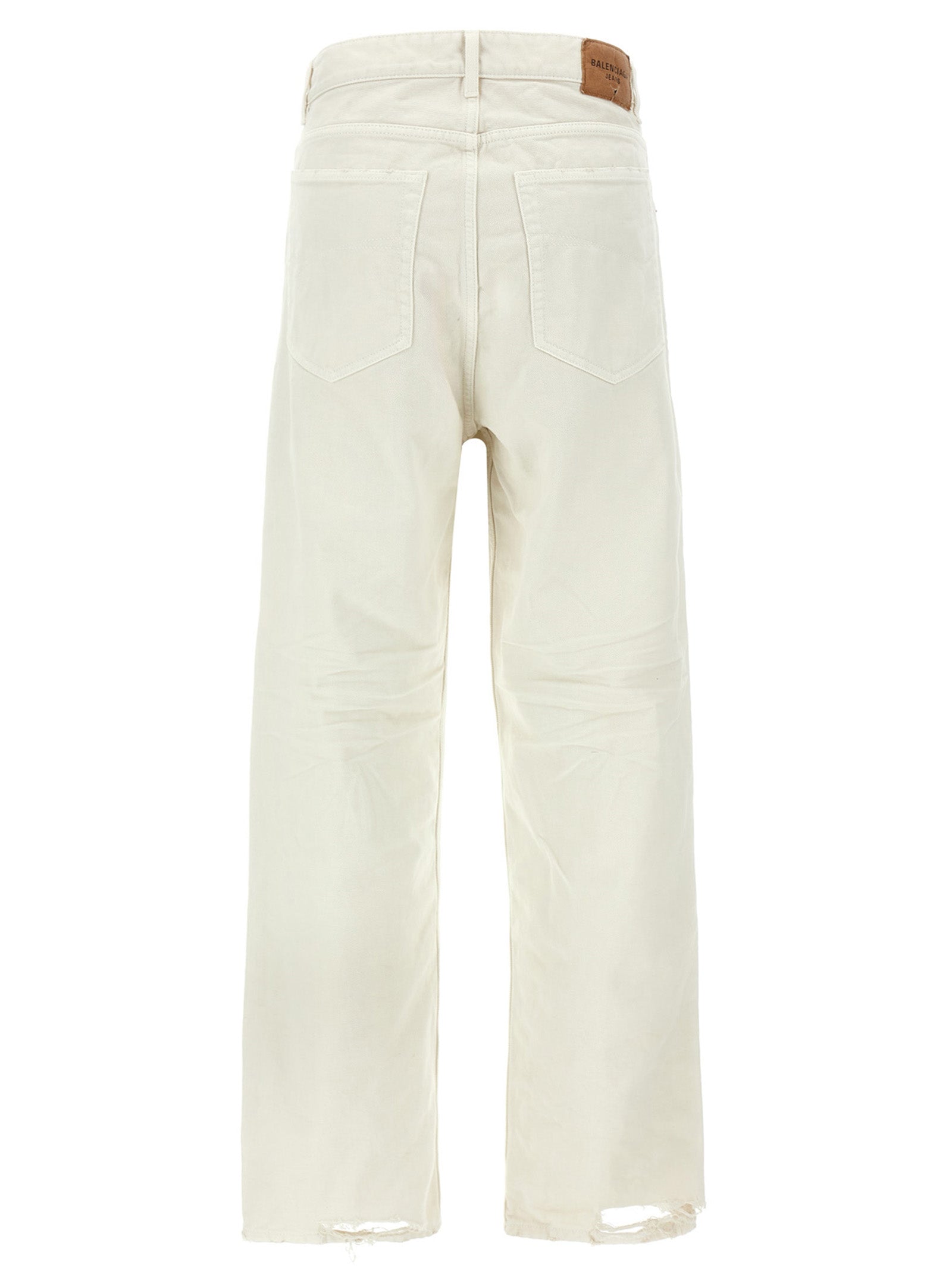 Balenciaga White Cotton Jeans Denim