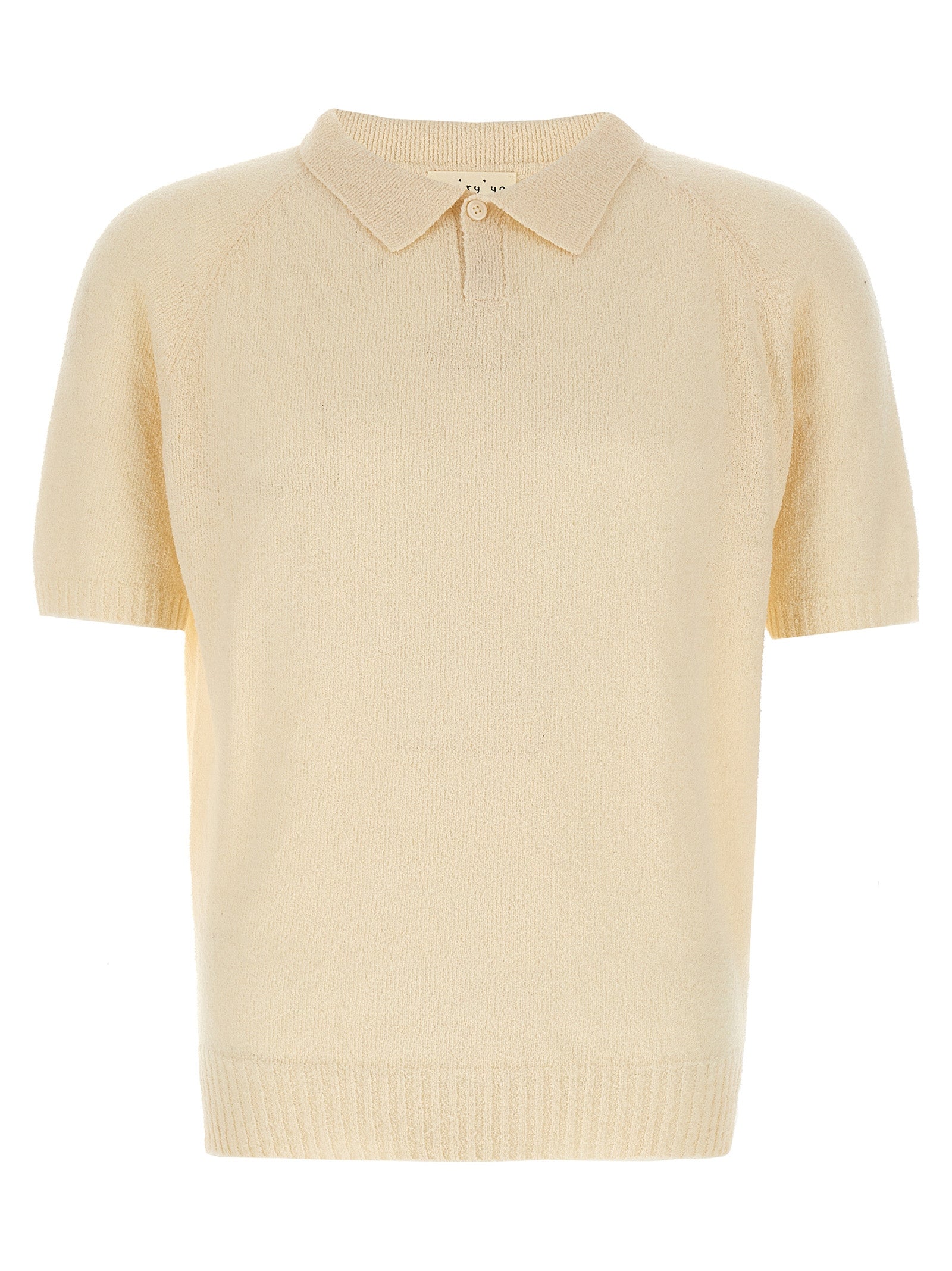 MA'RY'YA White Cotton Polo Shirt