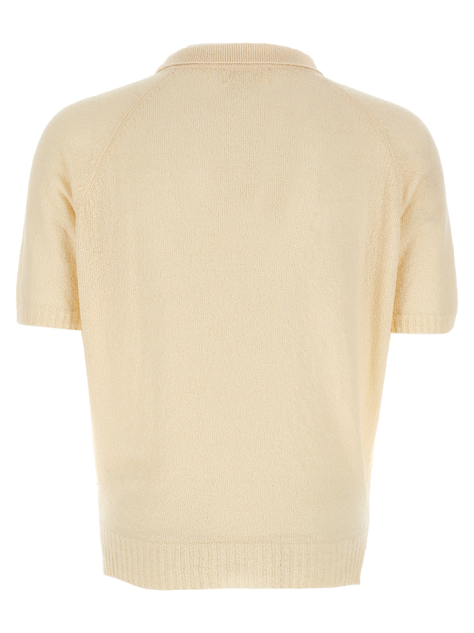 MA'RY'YA White Cotton Polo Shirt