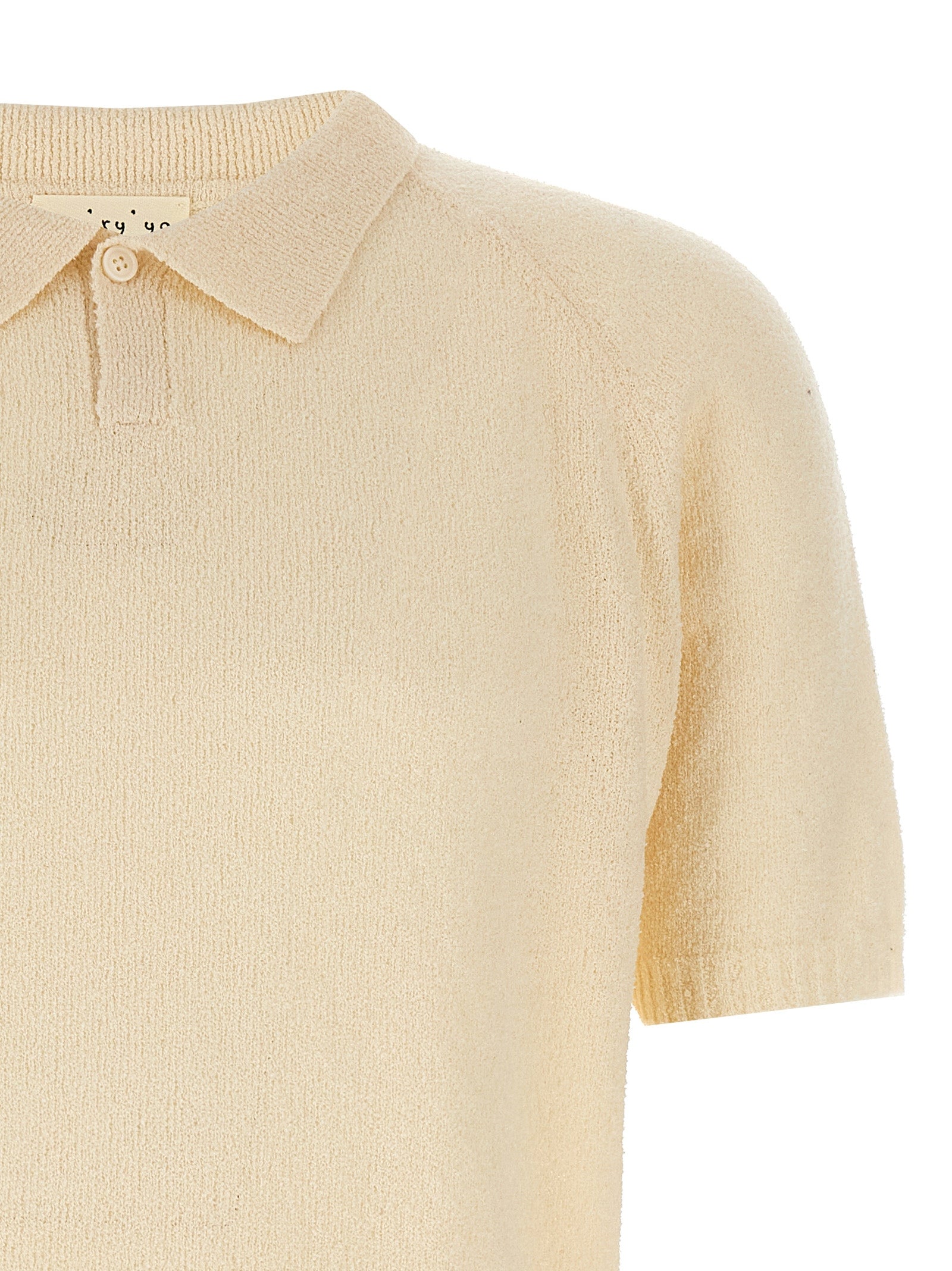 MA'RY'YA White Cotton Polo Shirt