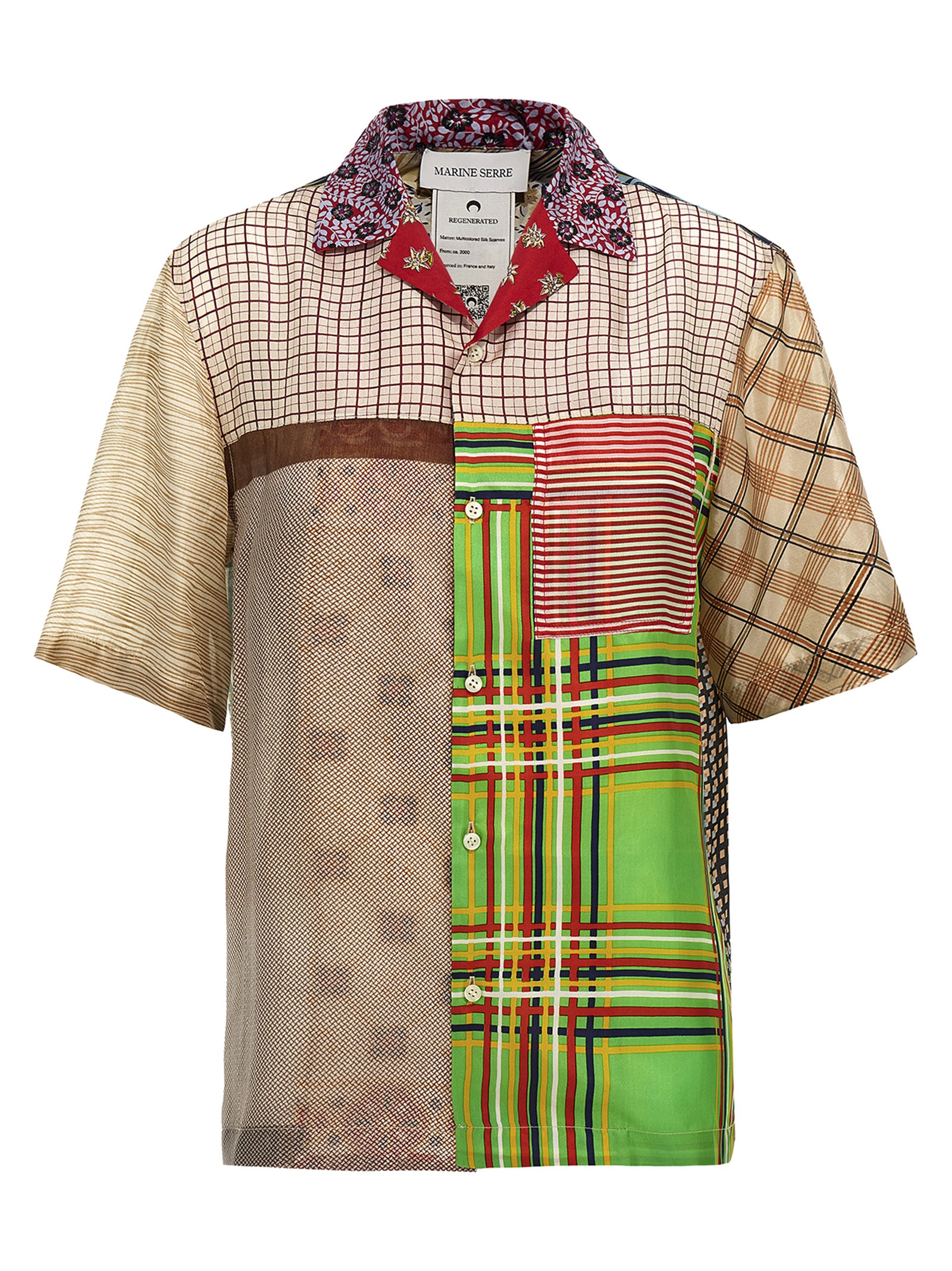 Marine Serre Multicolor Silk Blouse