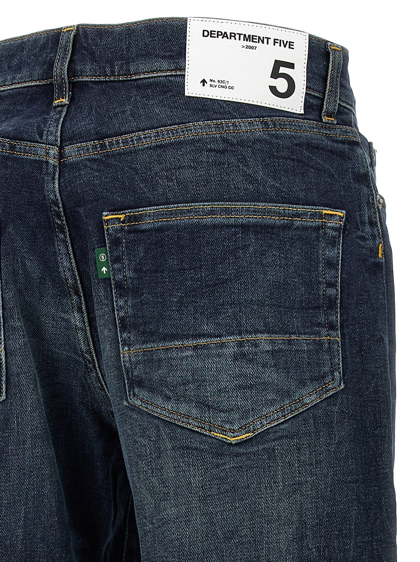 Department 5 Blue Cotton Straight-Leg Jeans