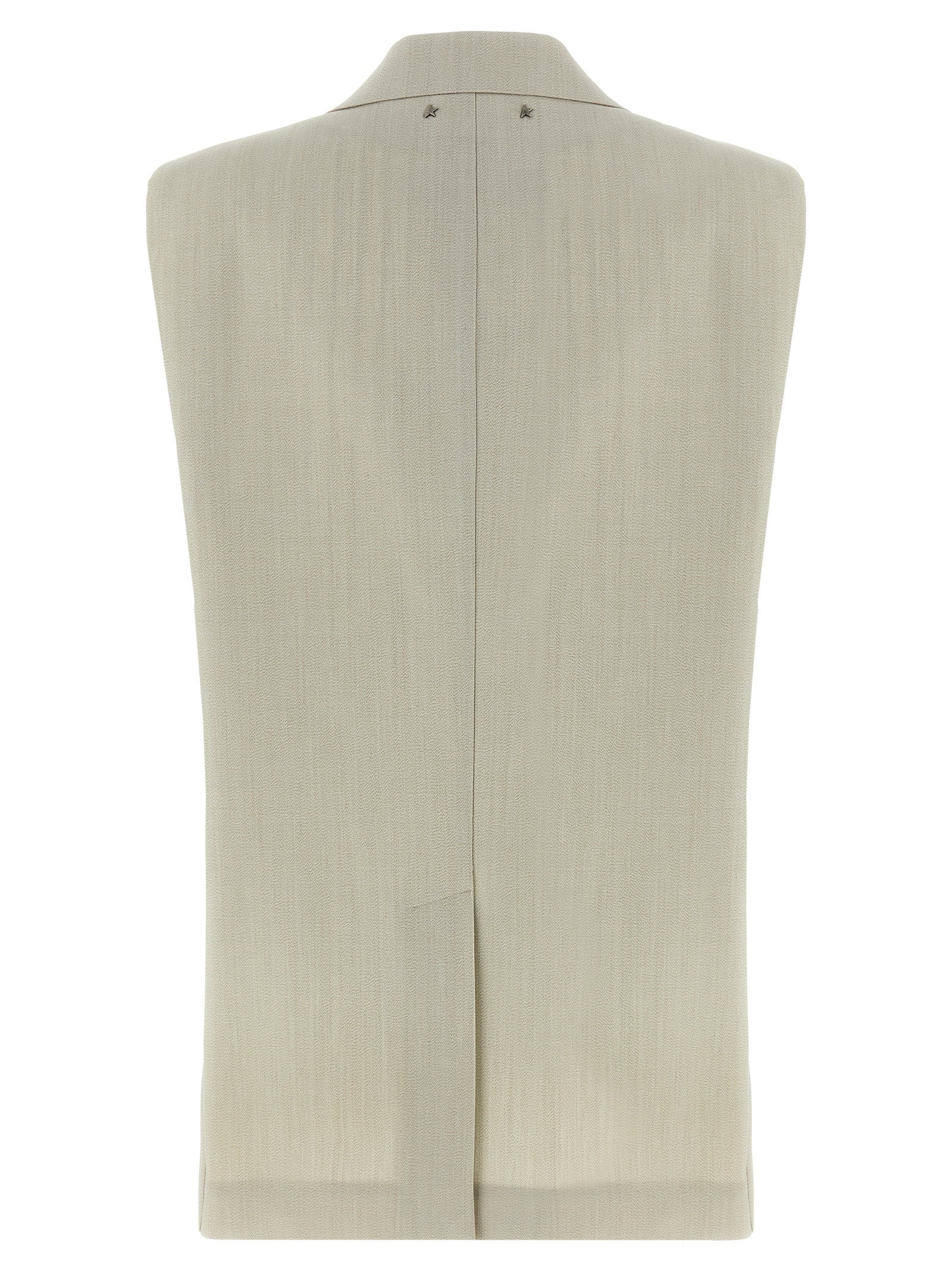 Golden Goose Beige Virgin Wool Sleeveless Jacket