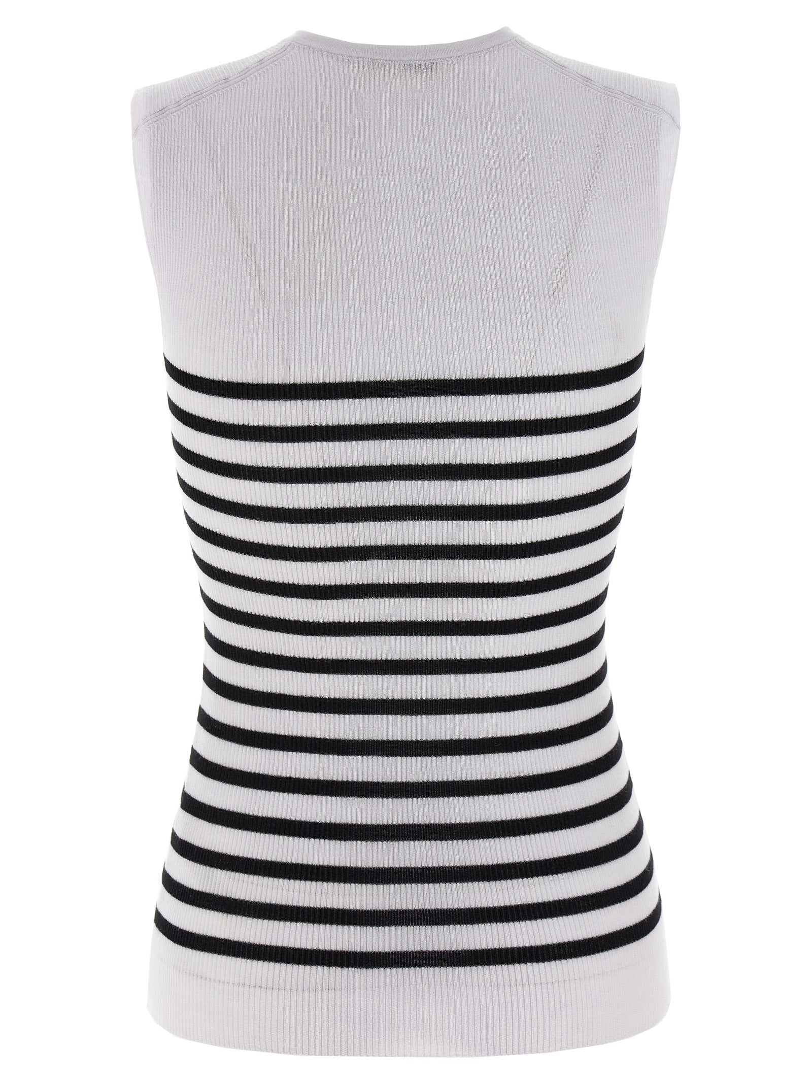 Khaite Bicolor Wool Sleeveles T-Shirt