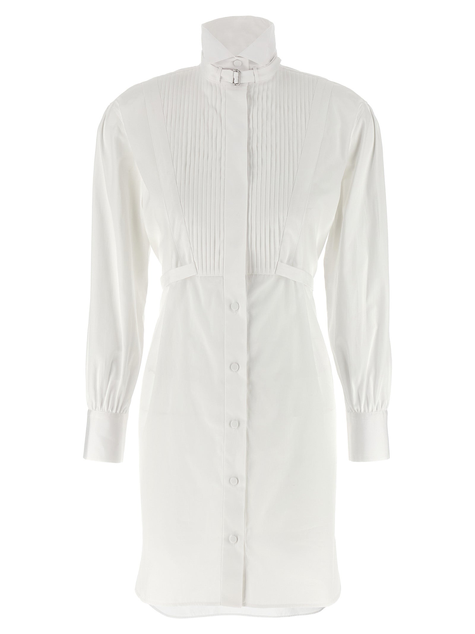 Alexander McQueen White Cotton Midi Dress
