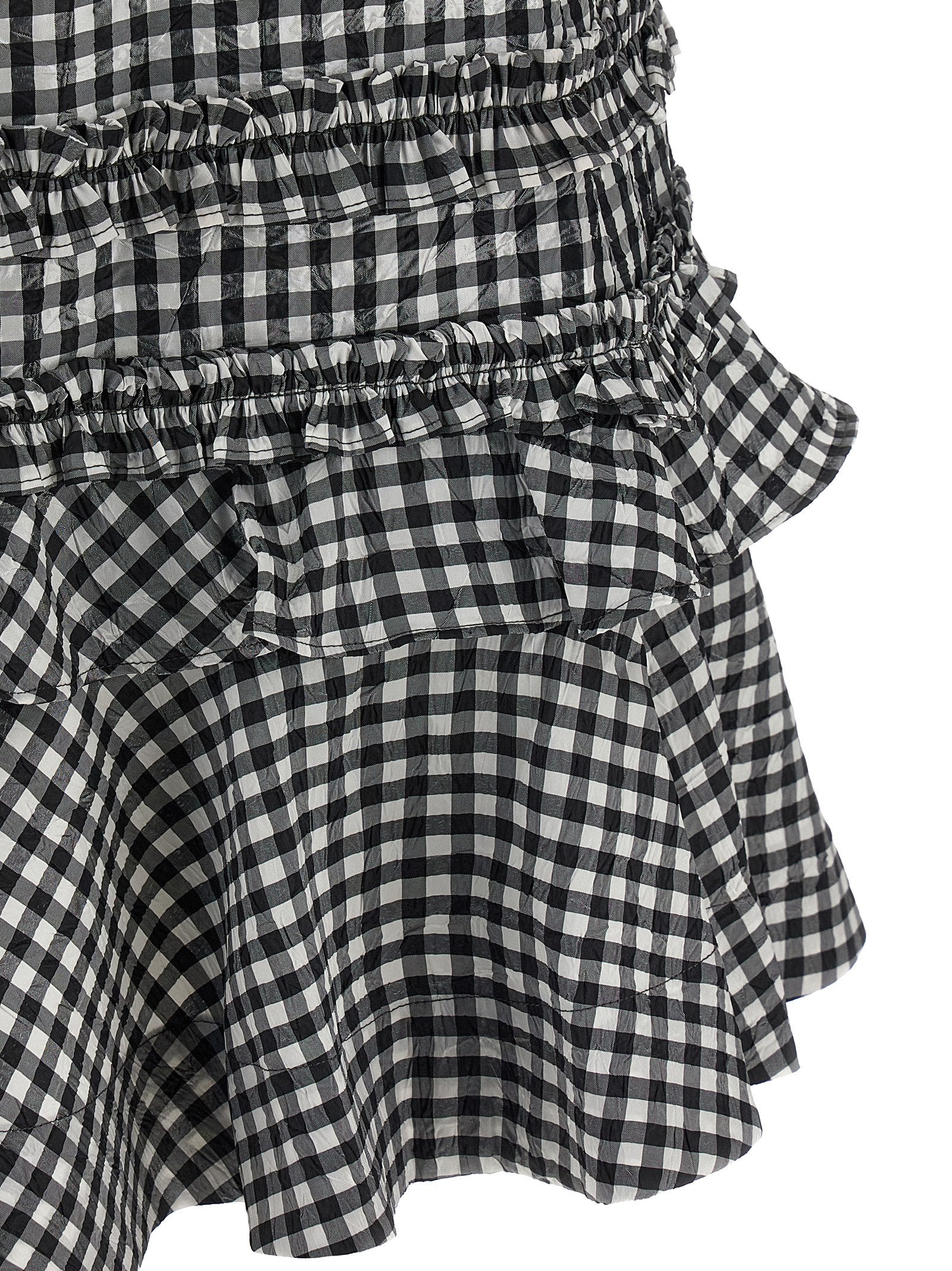 Ganni Bicolor Polyester Short Dress