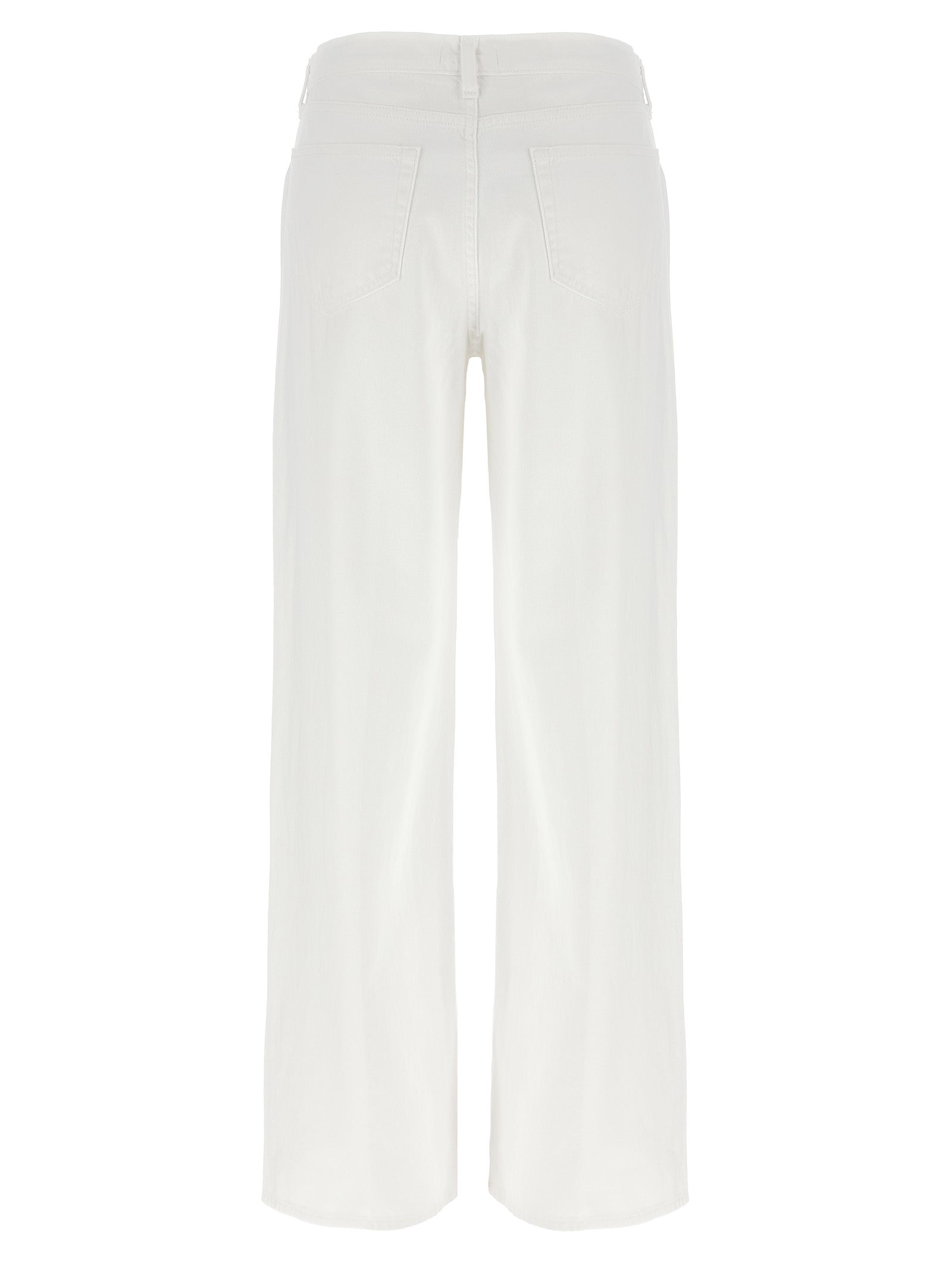 L'Agence White Cotton High-Waisted Jean
