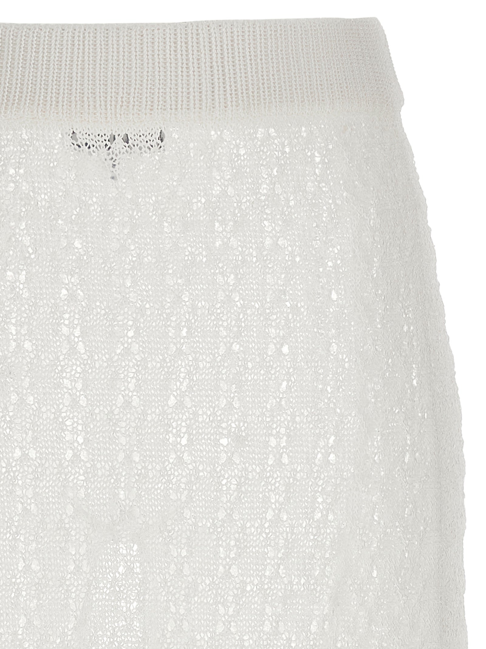 Ganni White Polyamide Mini Skirt