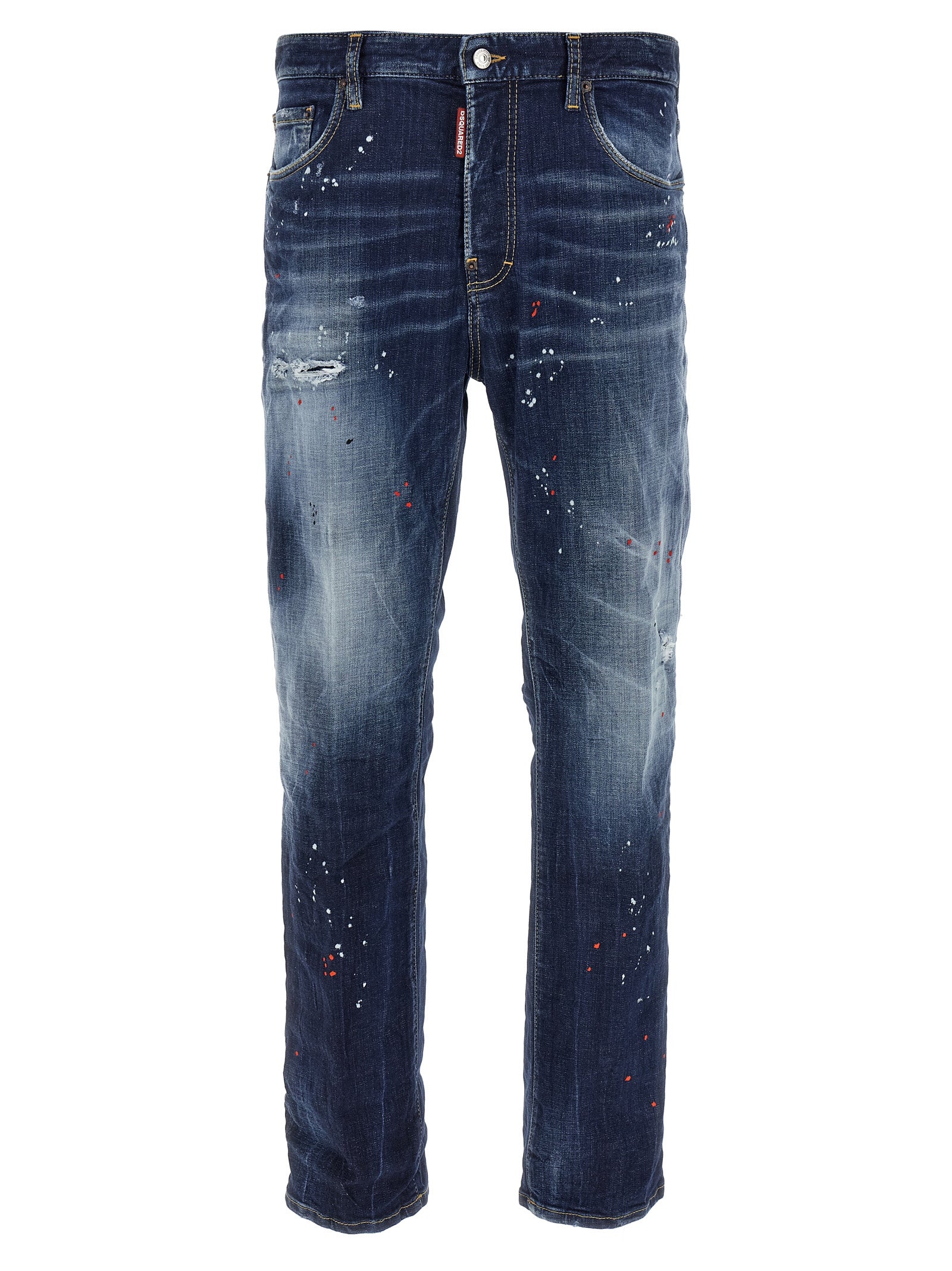 Dsquared² Blue Cotton Relaxed Fit Jeans
