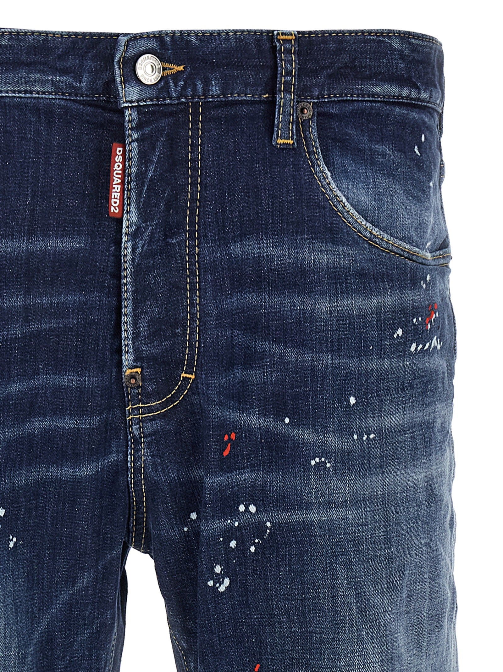 Dsquared² Blue Cotton Relaxed Fit Jeans