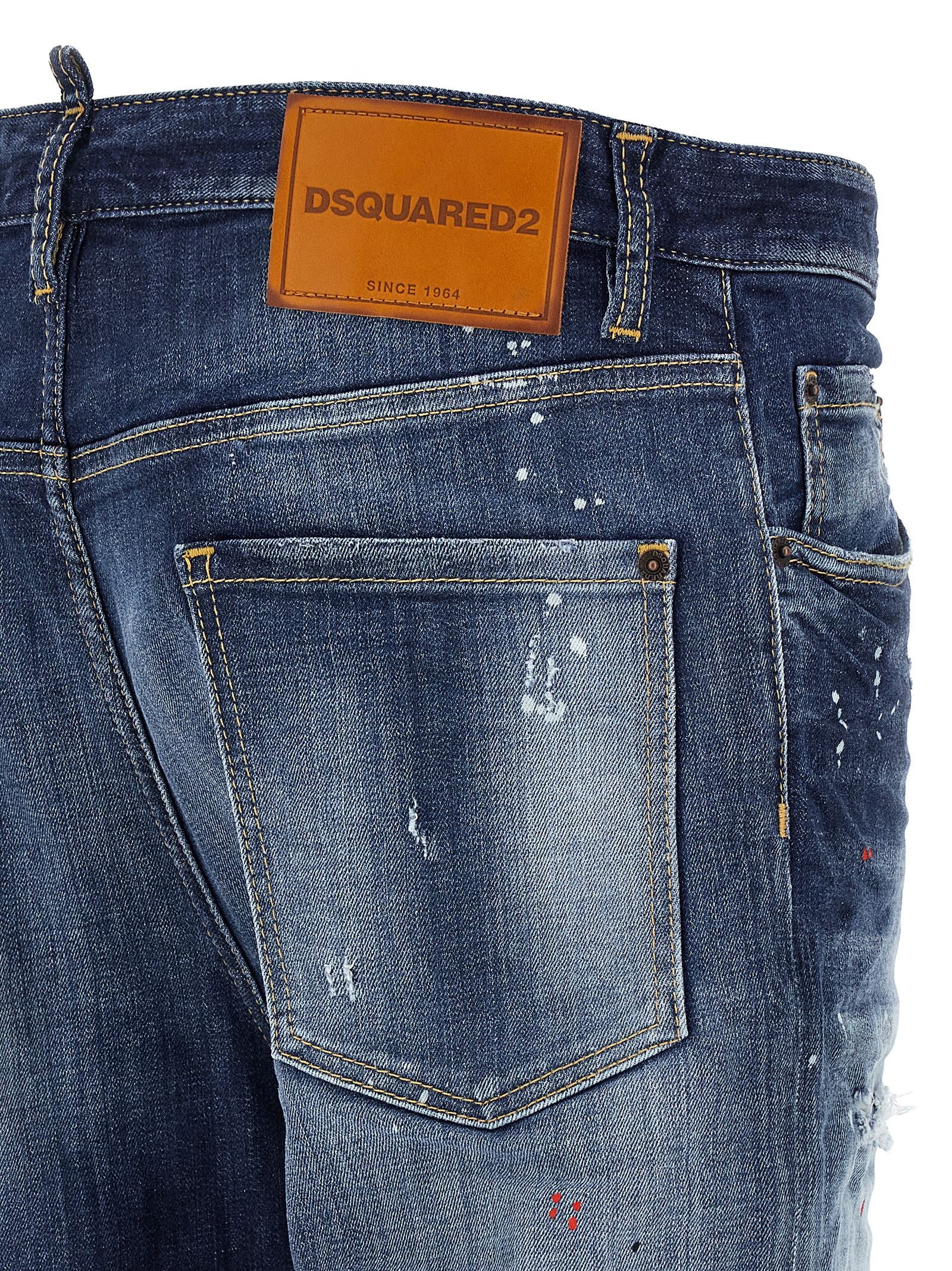 Dsquared² Blue Cotton Relaxed Fit Jeans