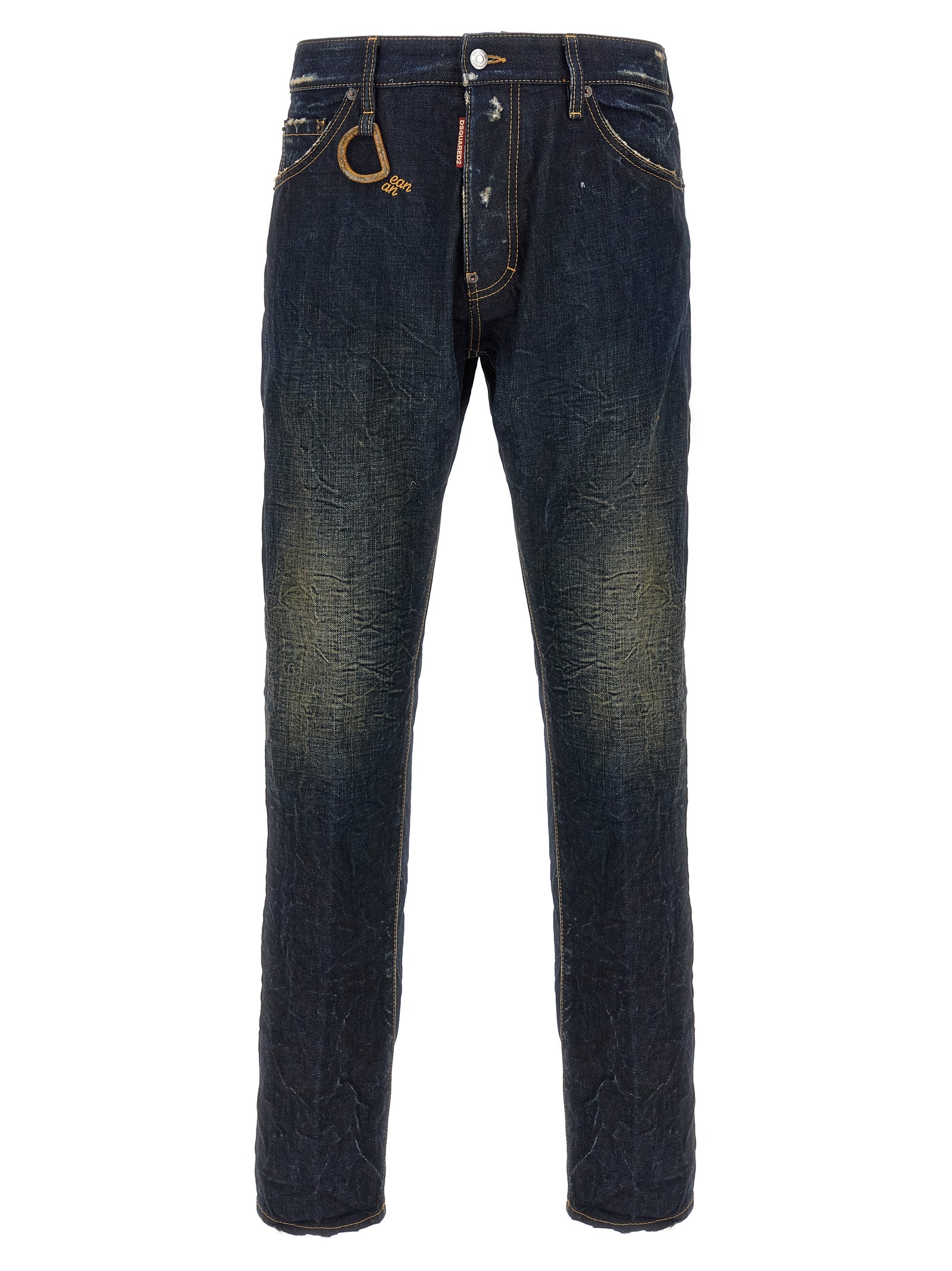 Dsquared² Blue Cotton Slim Fit Jeans
