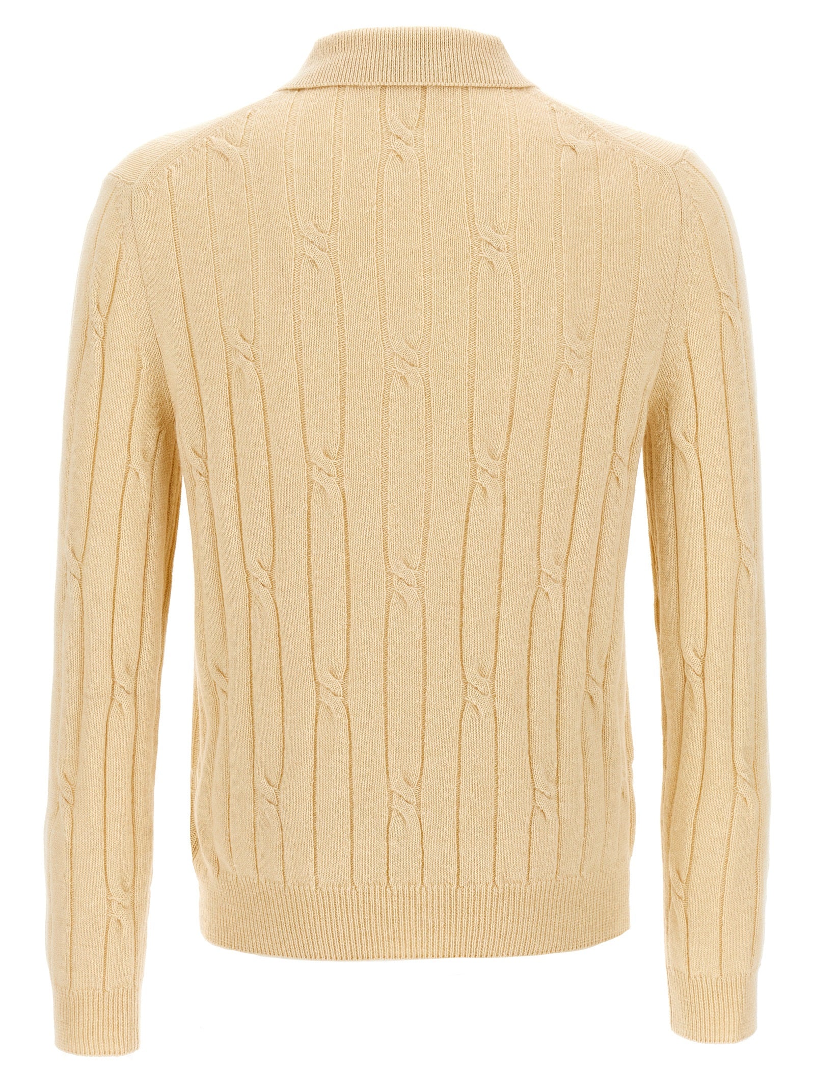 ZANONE Beige Virgin Wool Polo Shirt