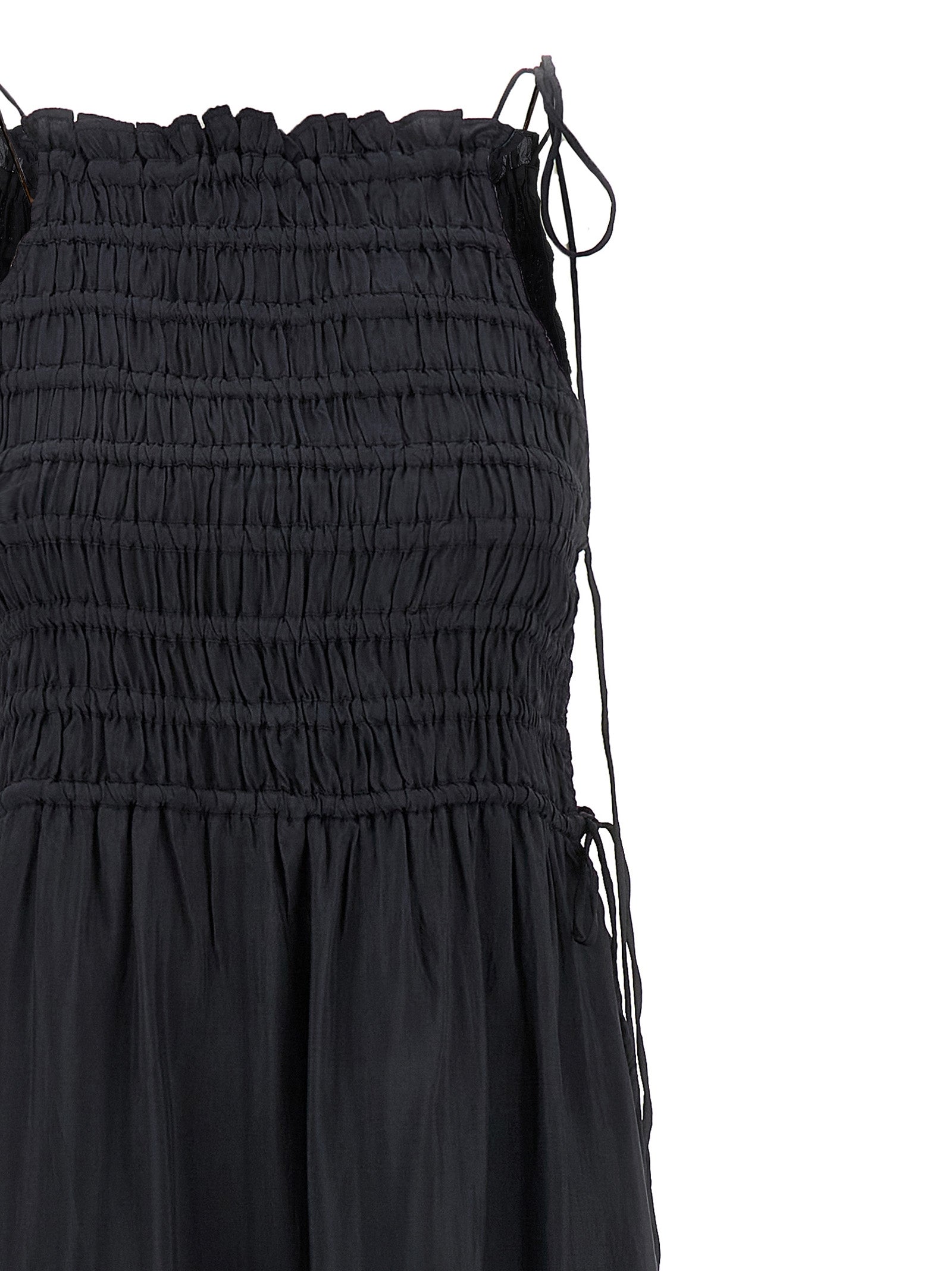 Ganni Gray Viscose Long Dress