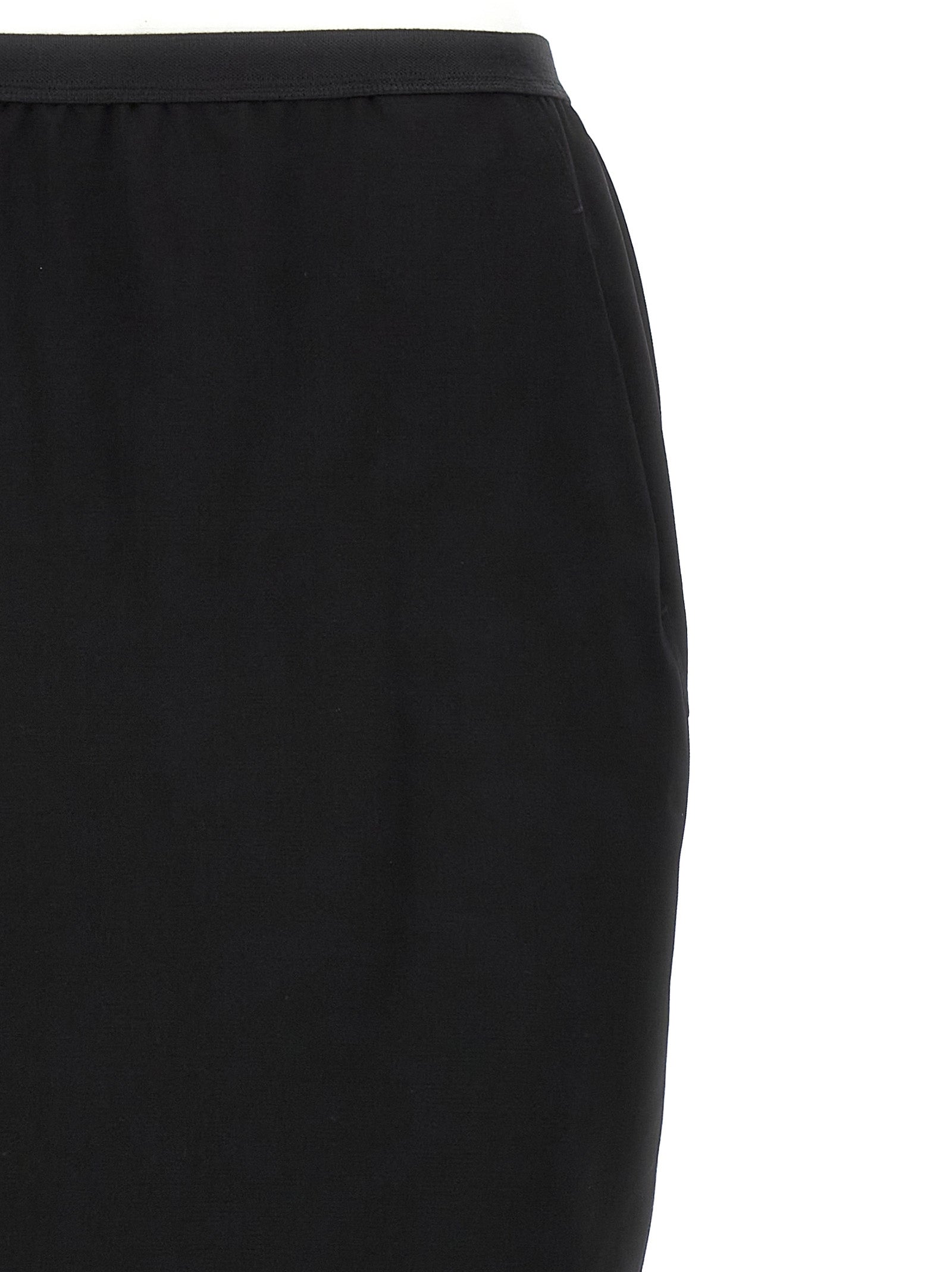 Rick Owens Black Wool Mini Skirt
