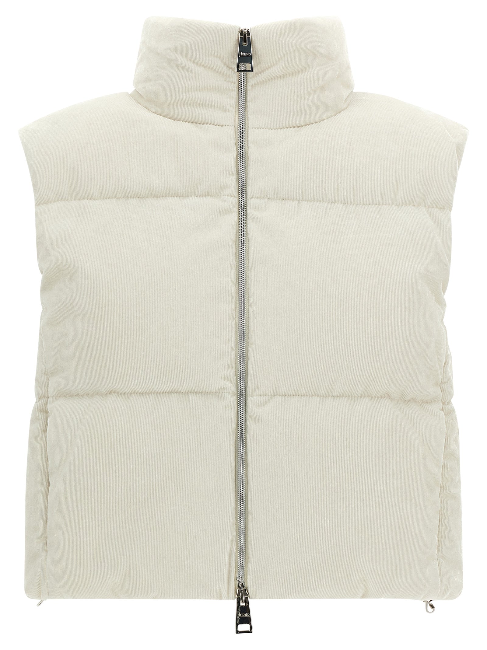 Herno White Viscose Sleeveless Jacket