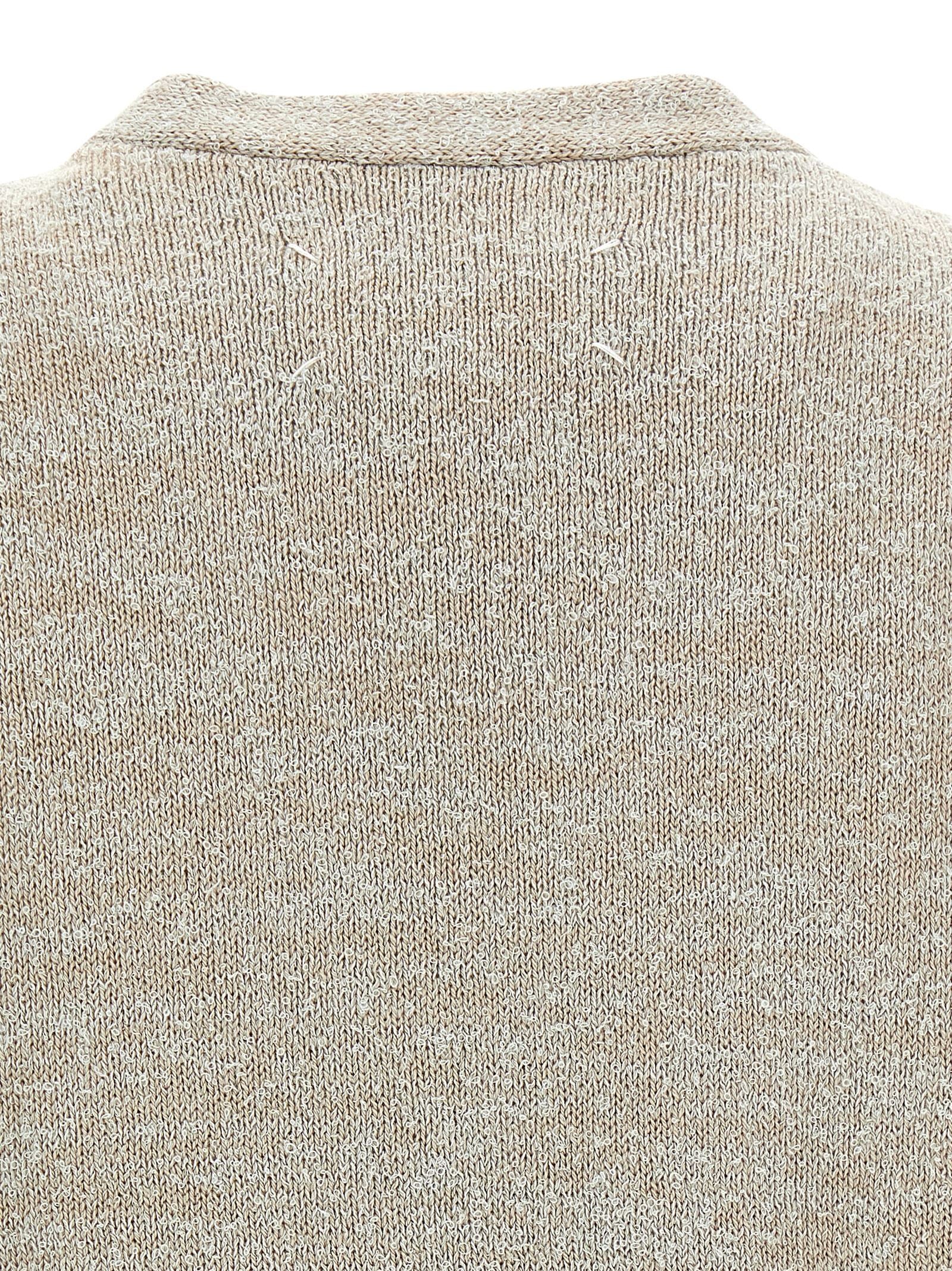 Maison Margiela Beige Cotton Sleeveles Sweater