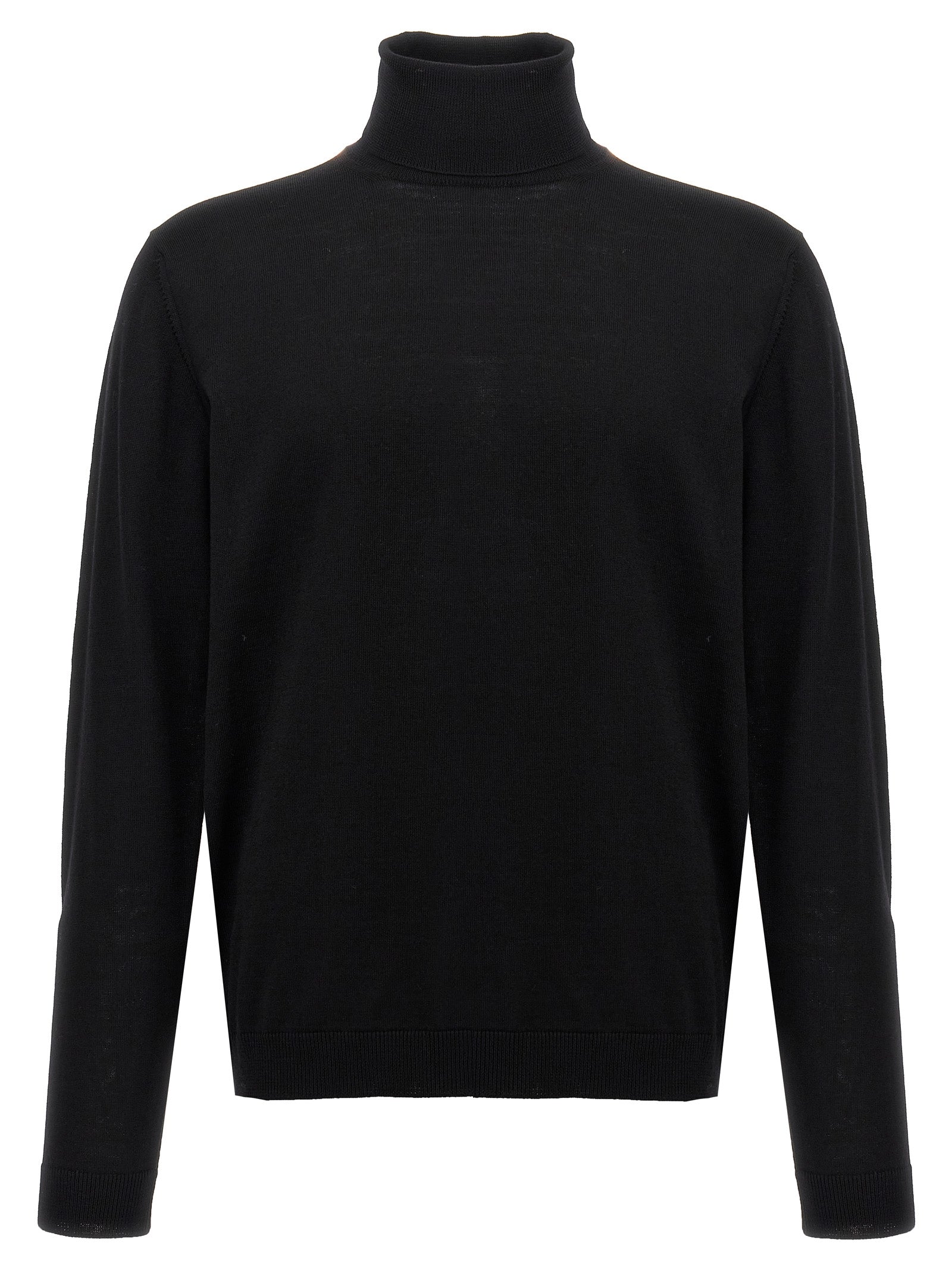 Roberto Collina Black Merino Wool Cardigan