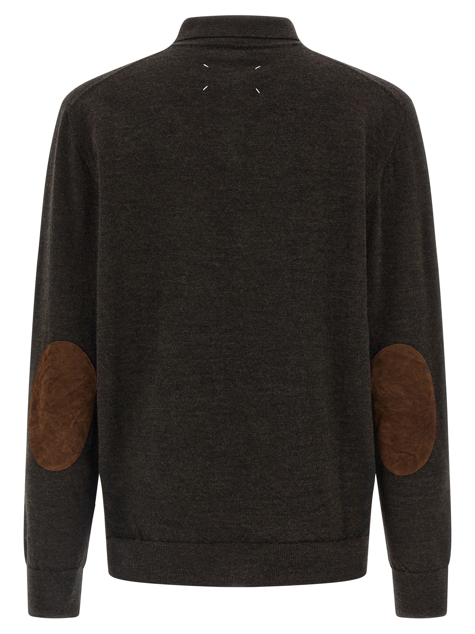 Maison Margiela Brown Wool Polo Shirt