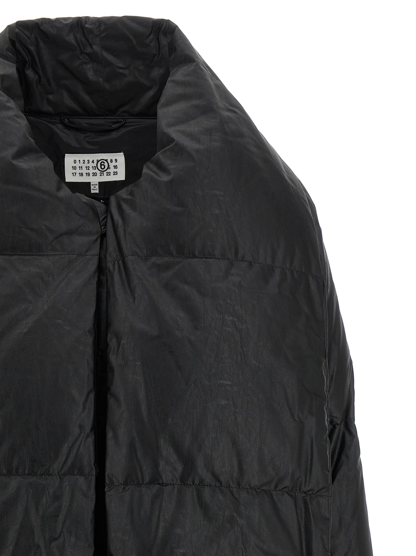 MM6 Maison Margiela Black Viscose Coat