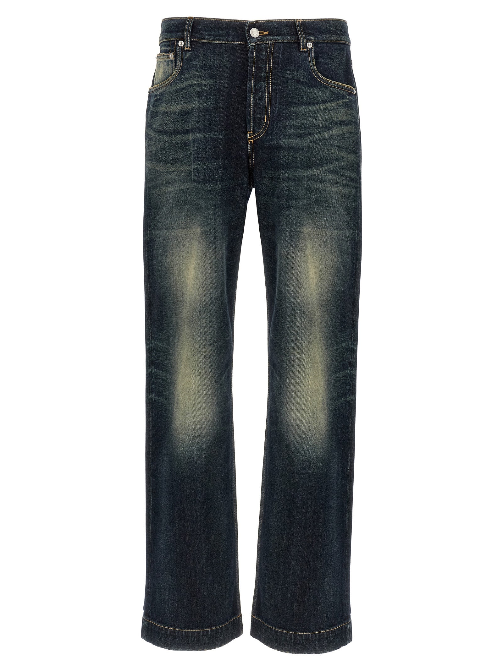 Alexander McQueen Blue Cotton Jeans Denim