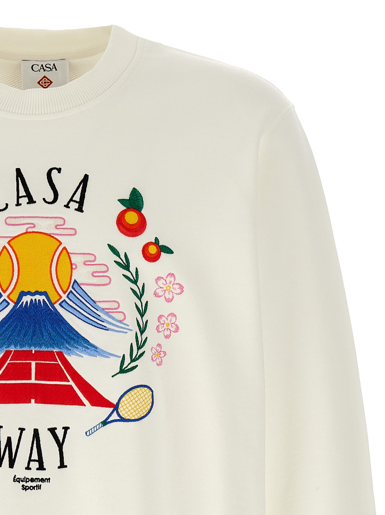 Casablanca White Cotton Sweatshirt