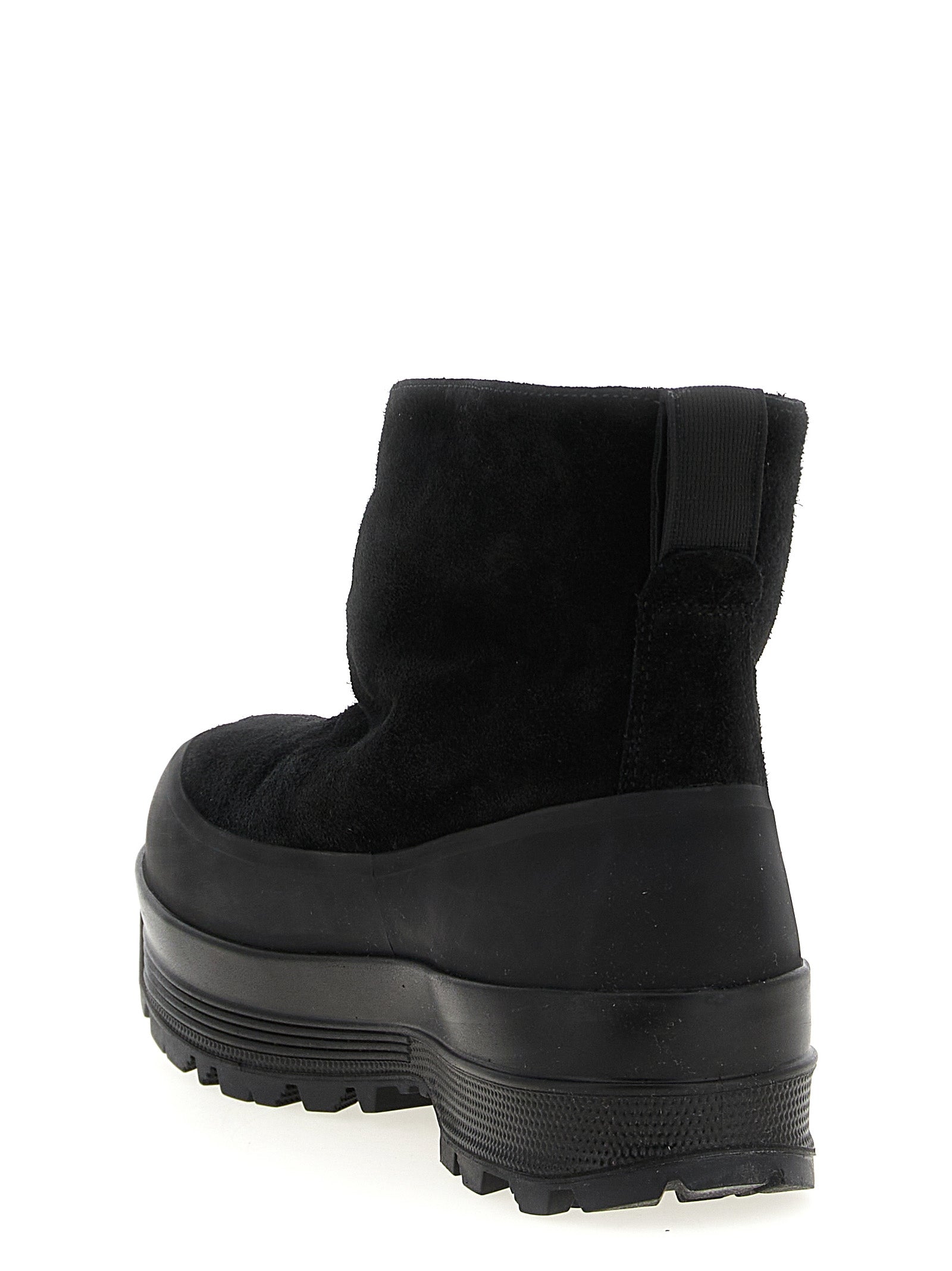 Stone Island Black Rubber Ankle Boots