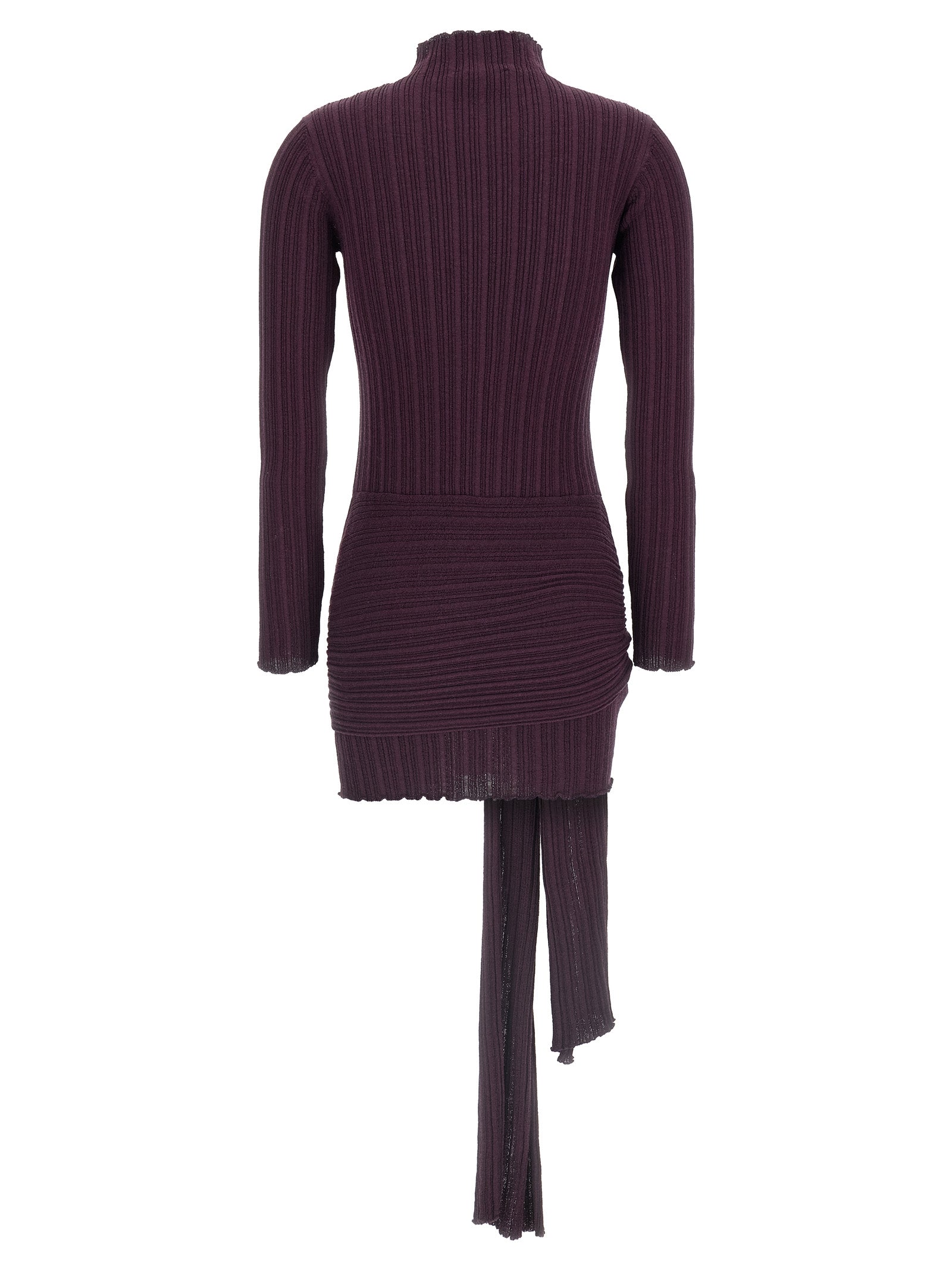 Giuseppe Di Morabito Purple Wool Short Dress