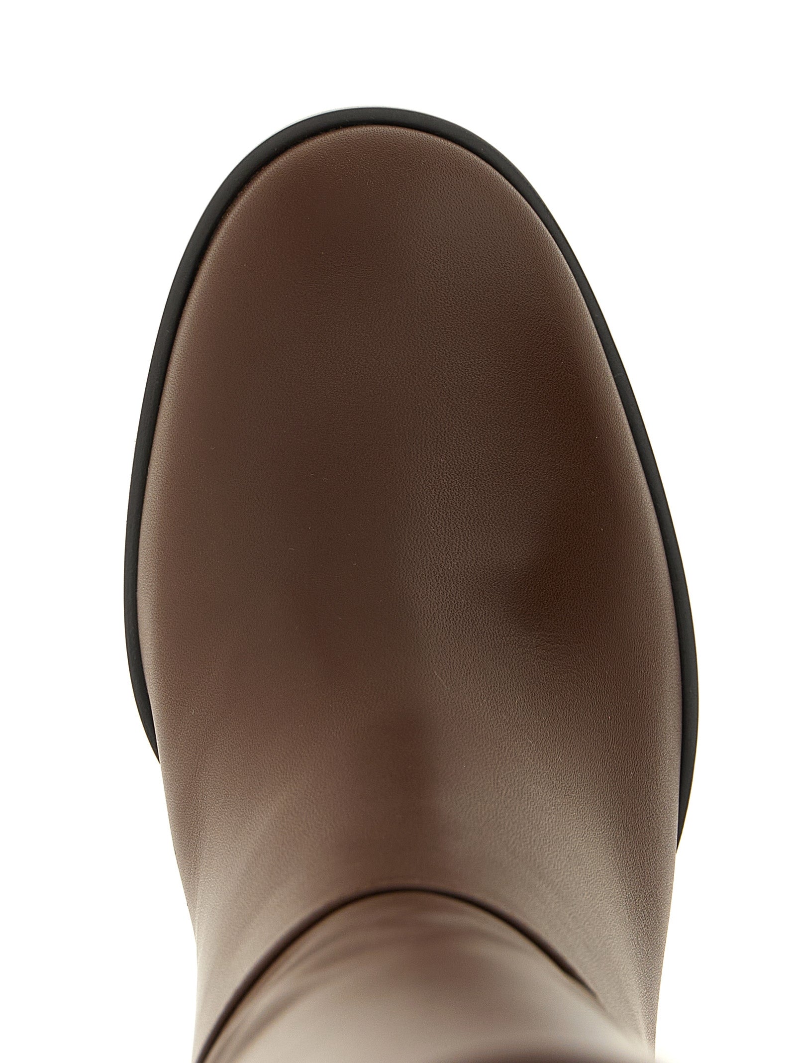 Gianvito Rossi Brown Calfskin Over The Knee