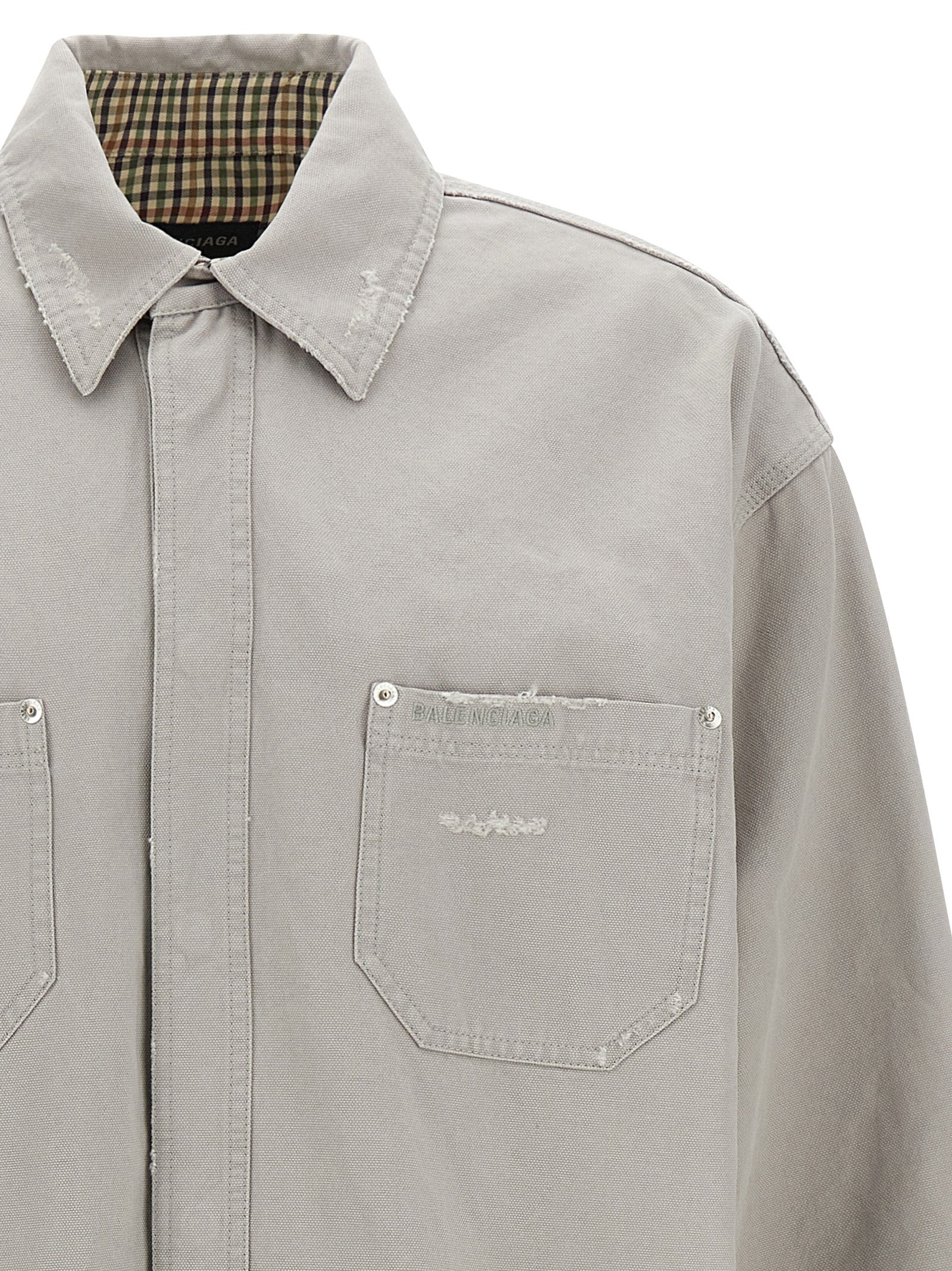 Balenciaga Gray Cotton Blouse