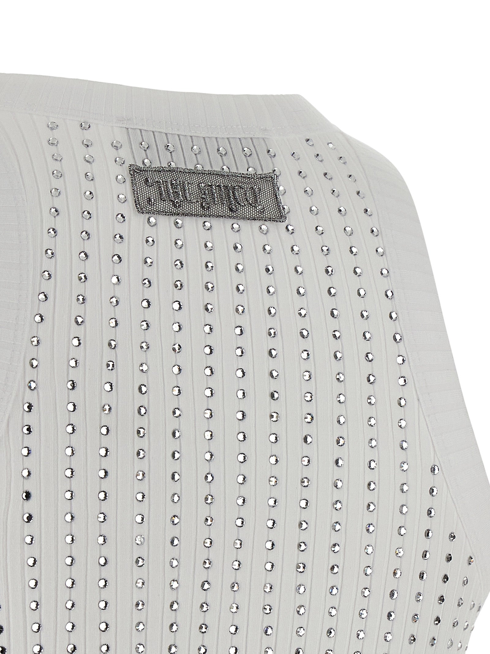 The Attico White Cotton Sleeveles T-Shirt