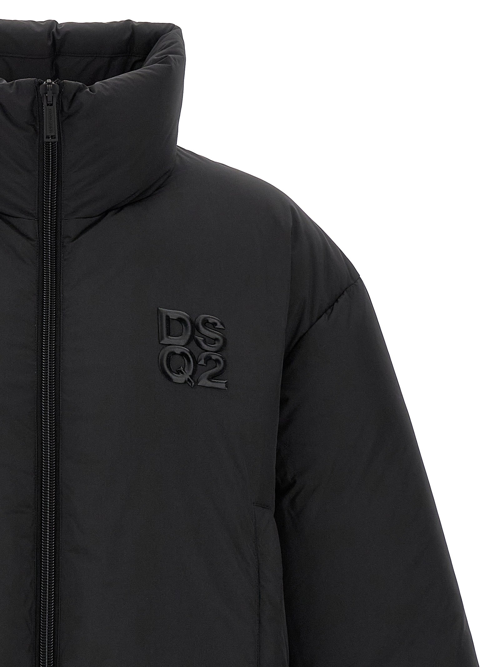 Dsquared² Black Polyester Full-Length Jacket