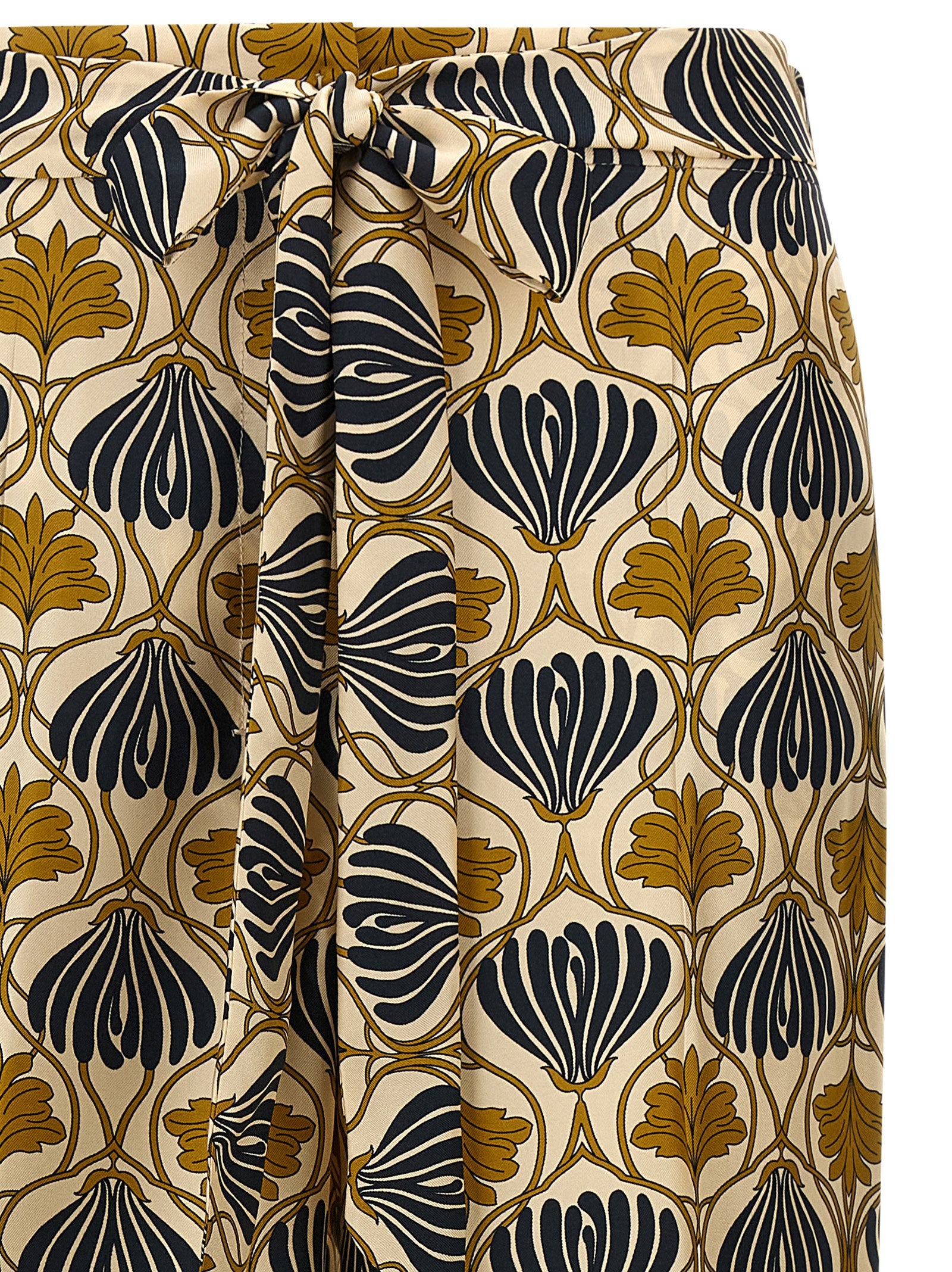 Max Mara Bicolor Silk Casual Pants