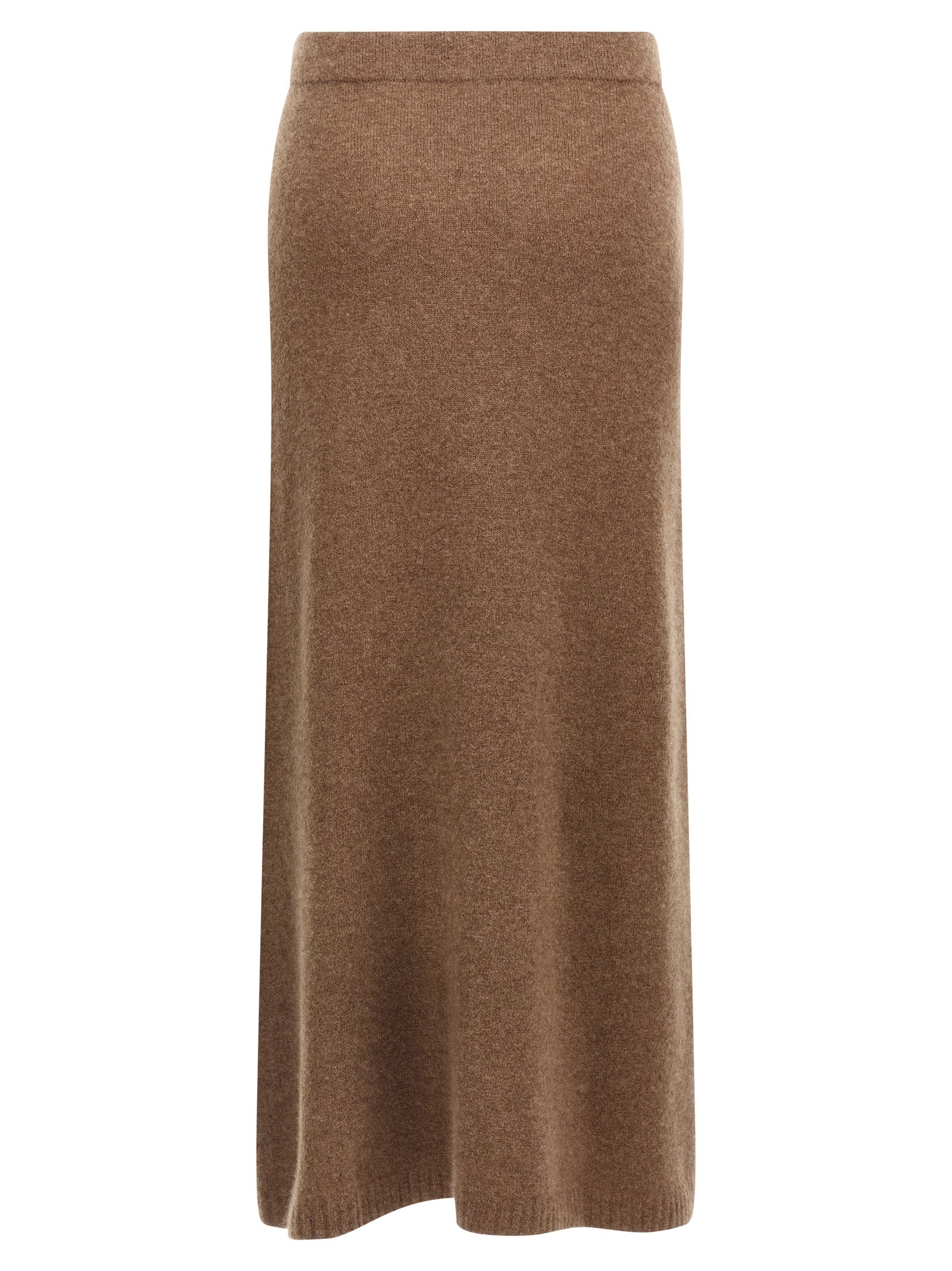 Max Mara Gray Cashmere Midi Skirt