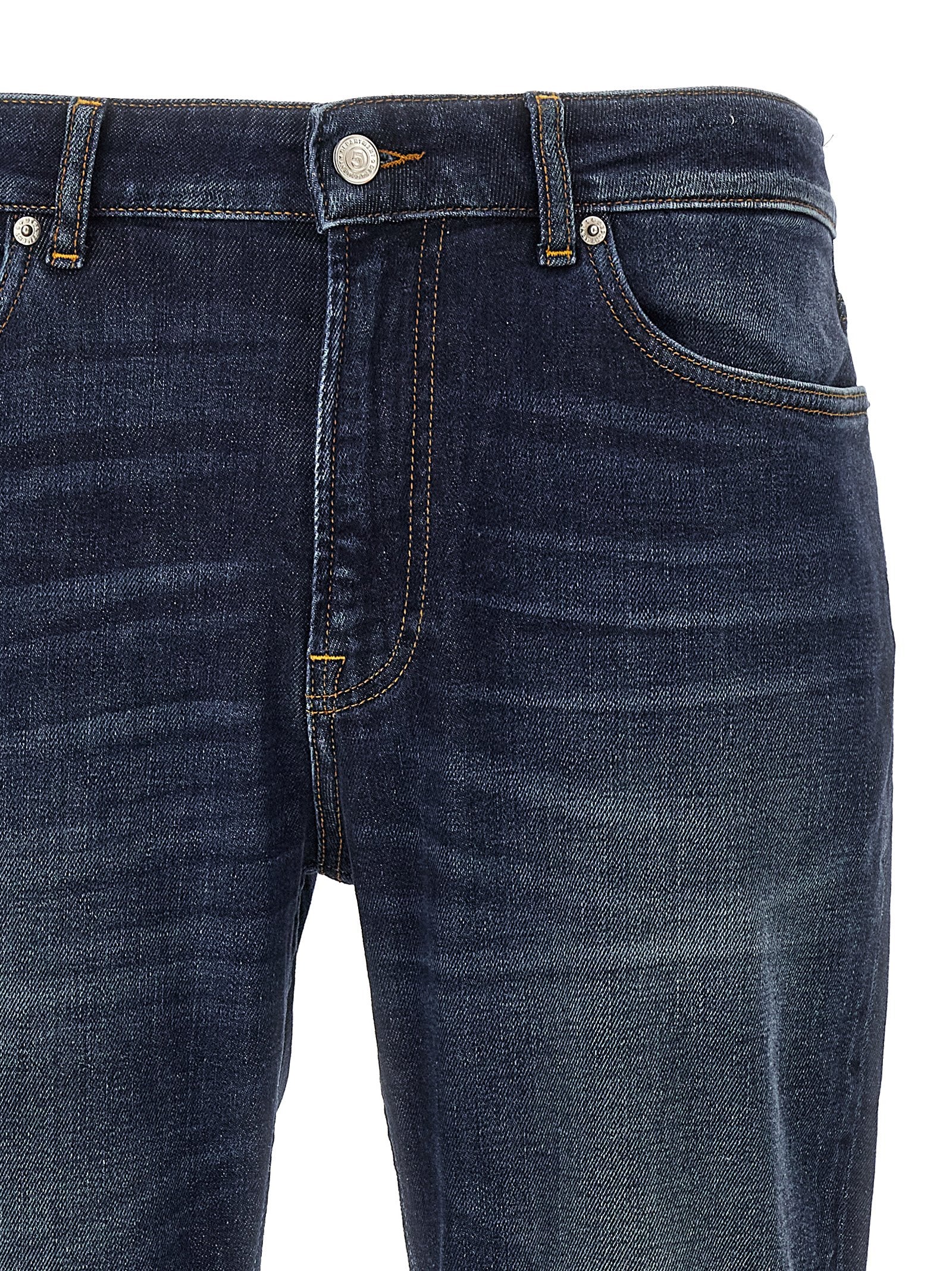 Department 5 Blue Cotton Straight-Leg Jeans