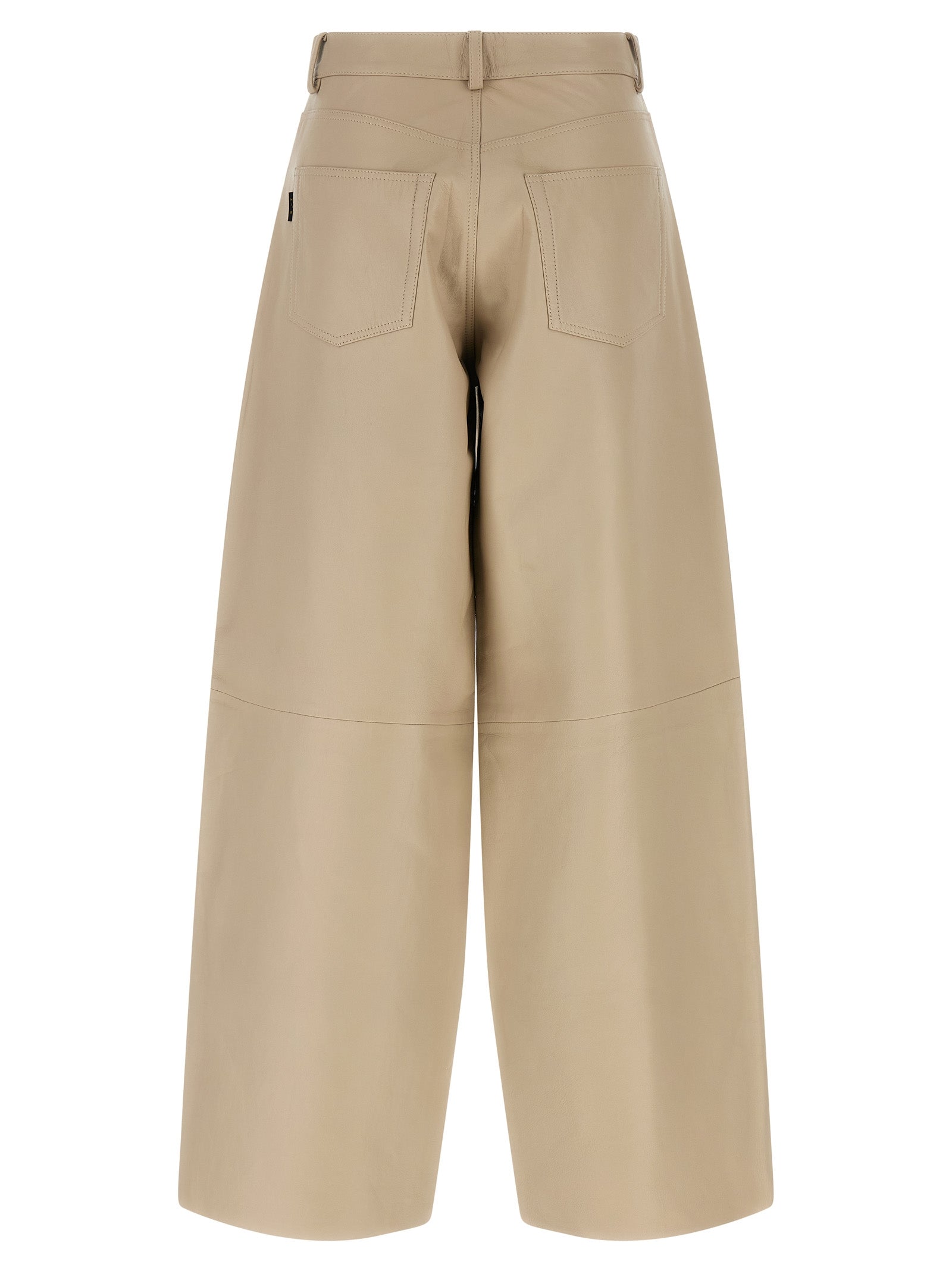 Haikure Beige Leather Pants