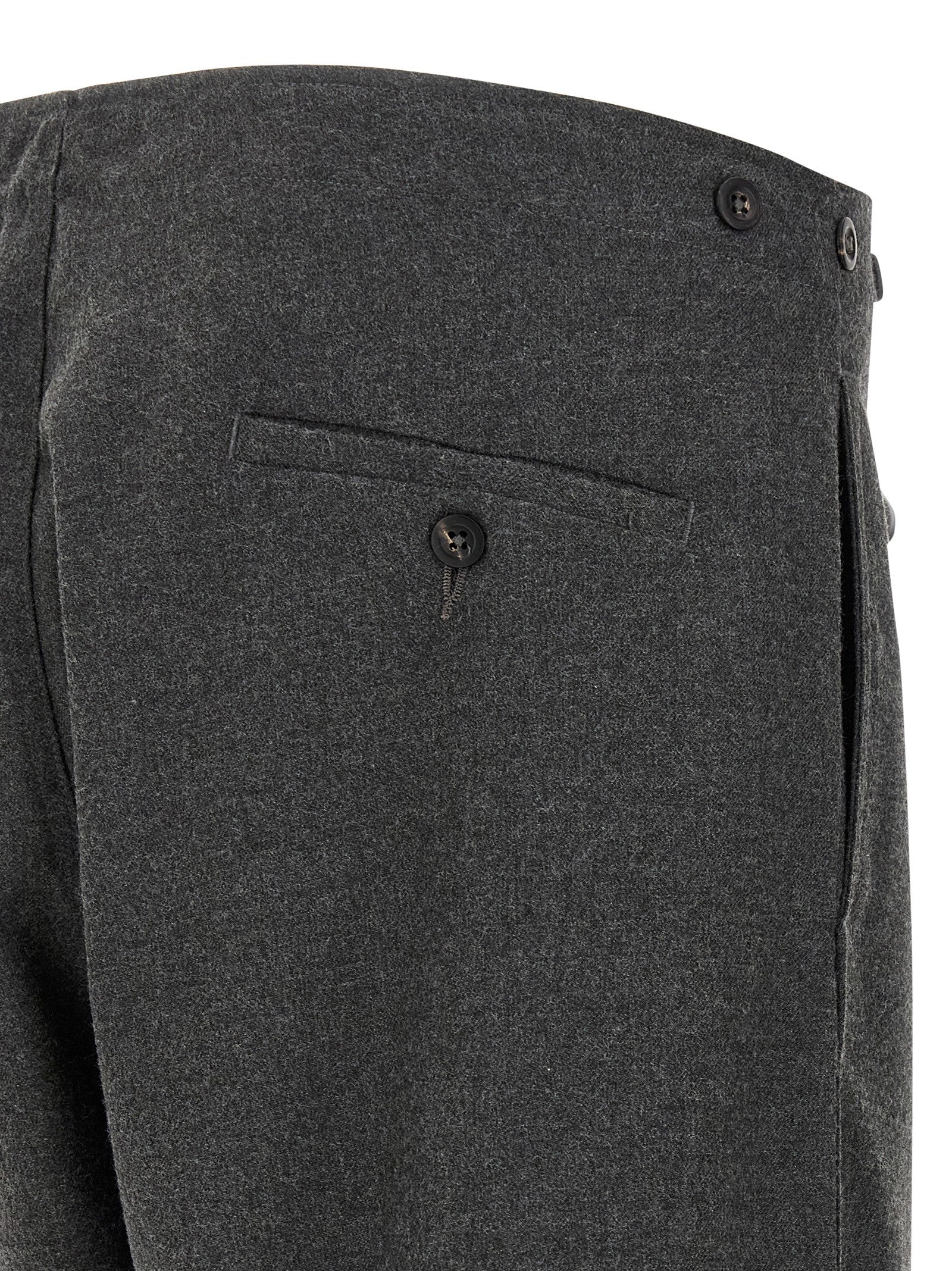 CELLAR DOOR Gray Polyester Casual Pants