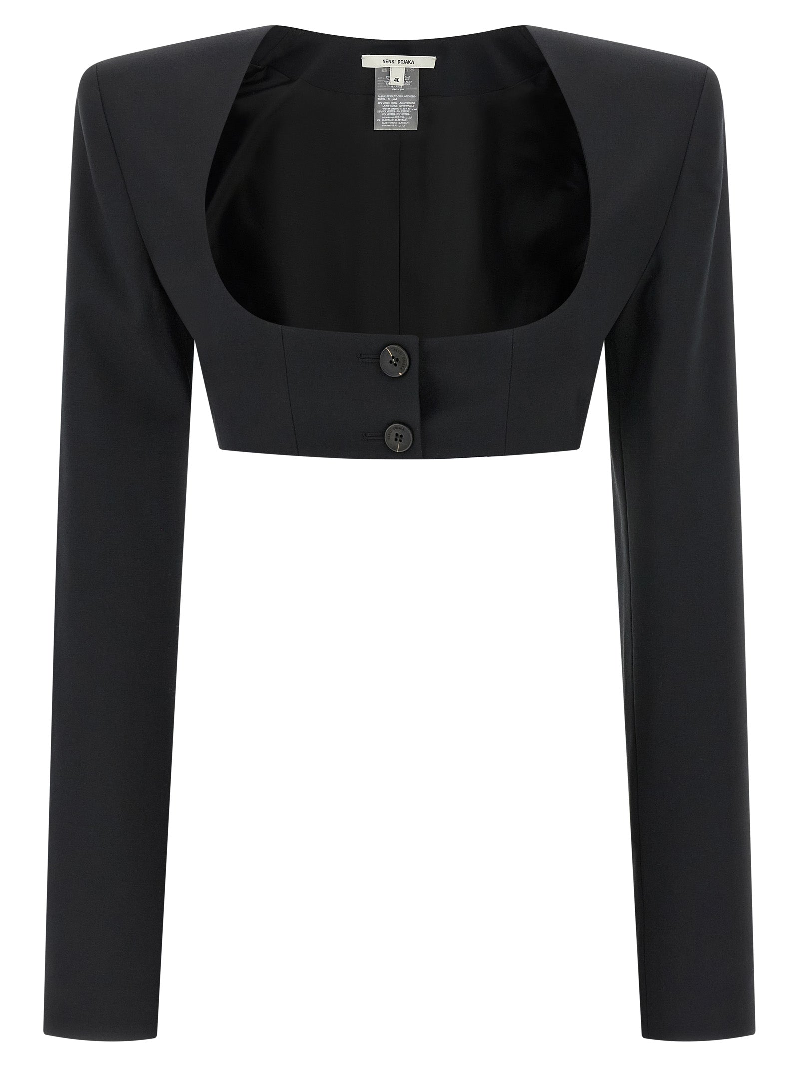 Nensi Dojaka Black Virgin Wool Blazer