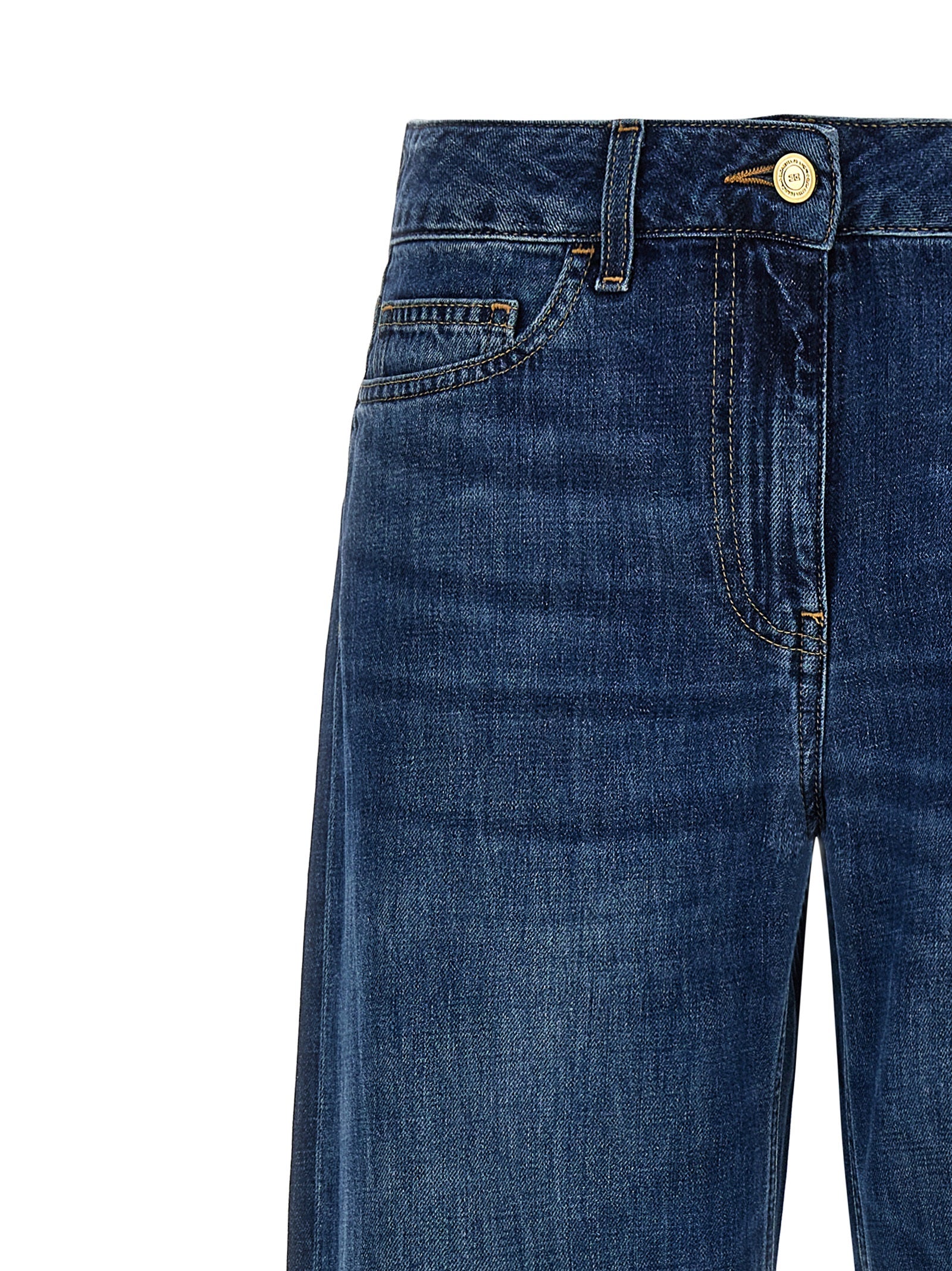 Elisabetta Franchi Blue Cotton Jeans Denim
